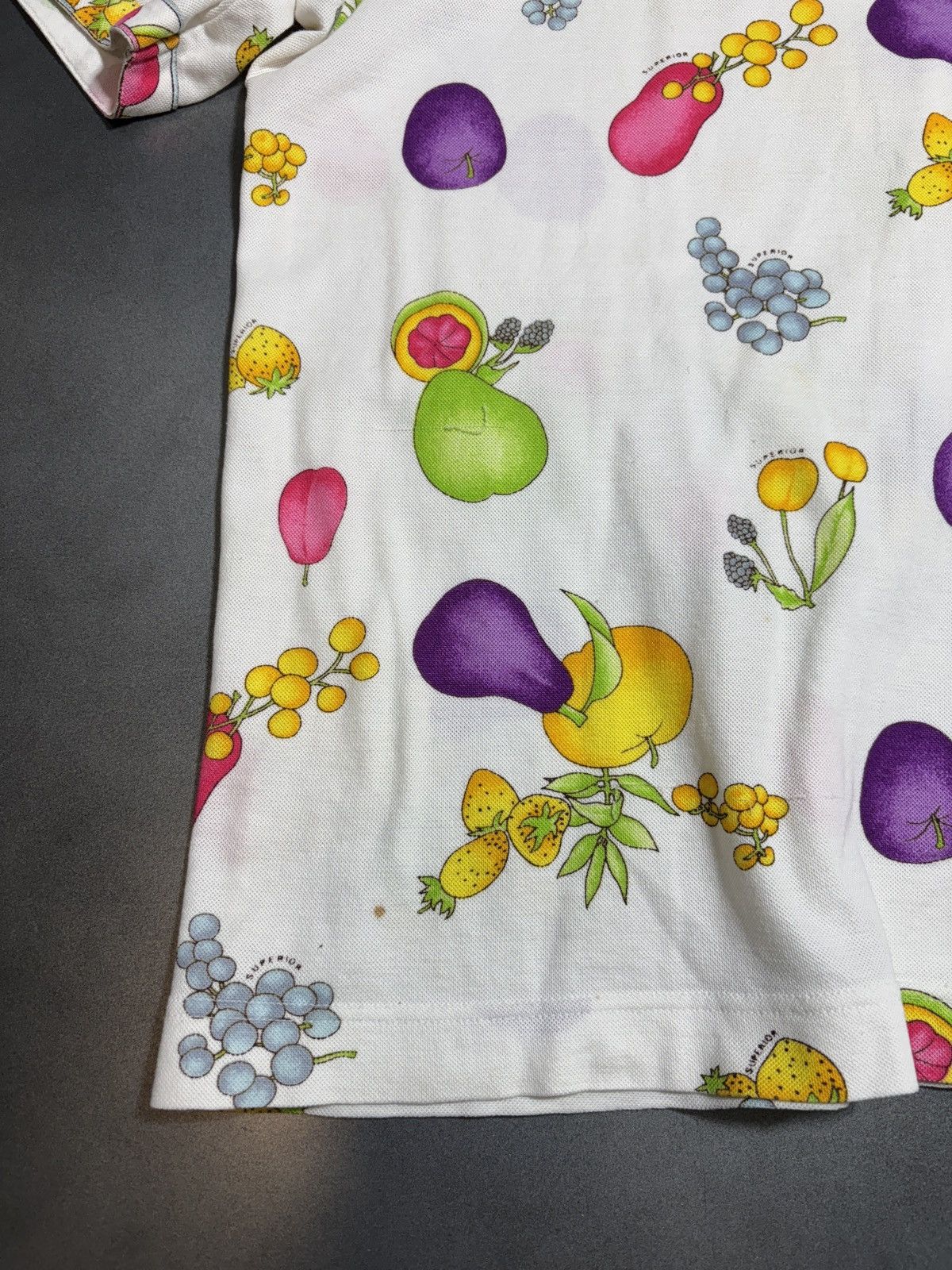 Vintage Vintage All Over Print Fruit Bowl Short Sleeve Polo Shirt Size US S / EU 44-46 / 1 - 7 Thumbnail