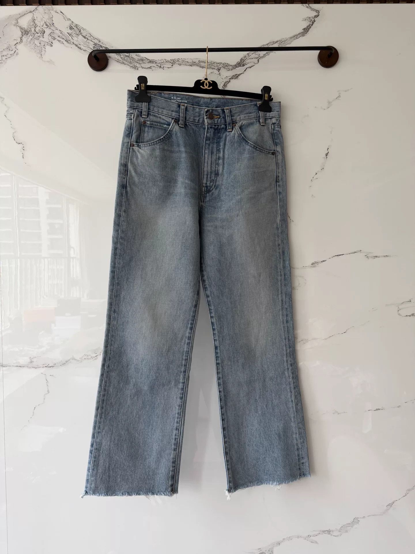 Celine light blue wash flared jeans Size 29" - 1 Thumbnail