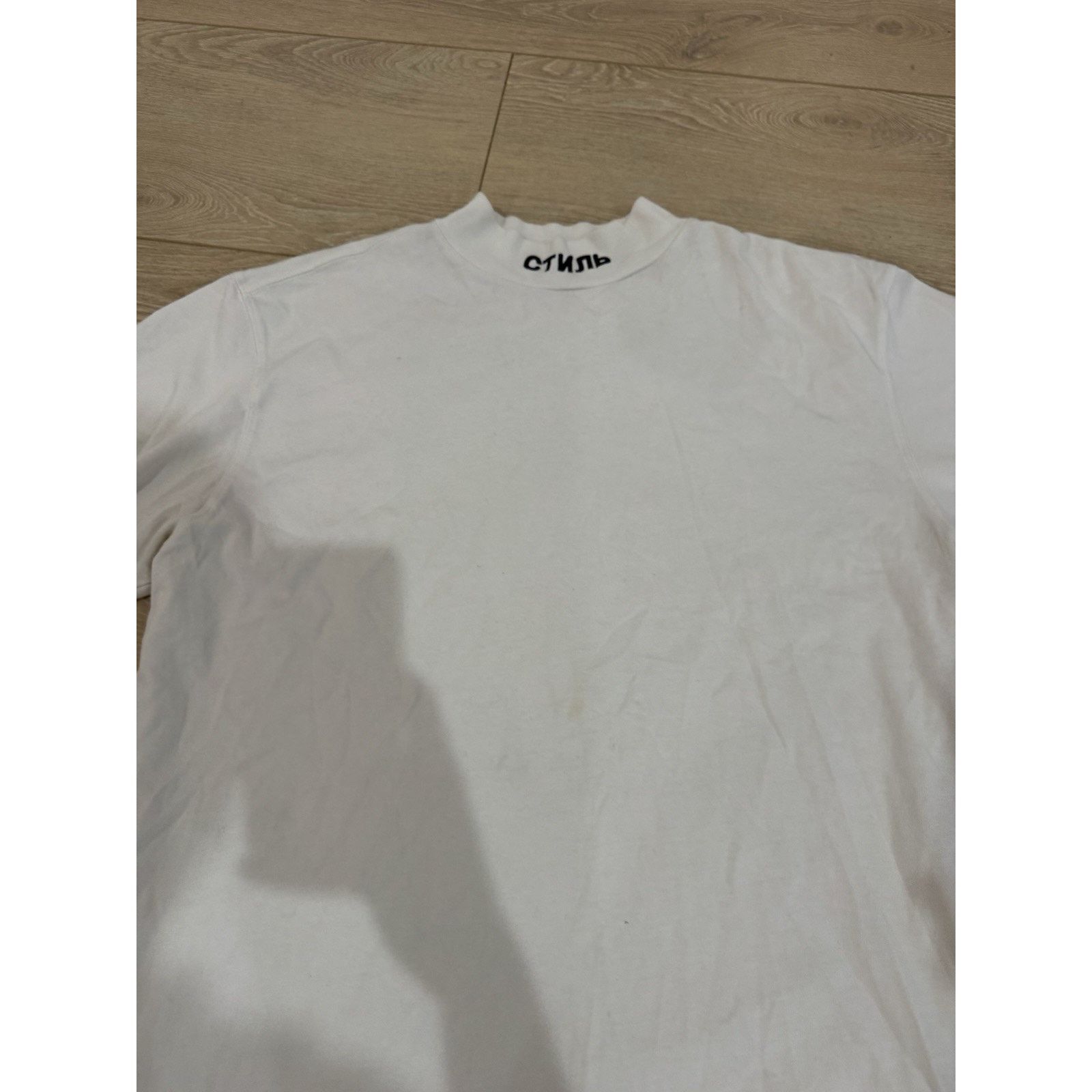 Heron Preston Heron Preston Mock Neck T-Shirt Size Small Fit Like Medium Size US L / EU 52-54 / 3 - 3 Thumbnail