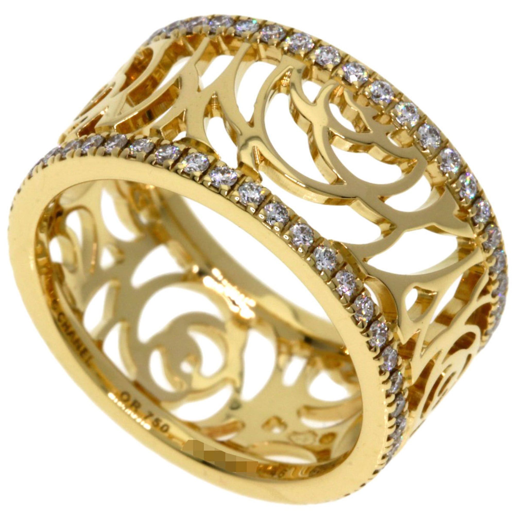Chanel Chanel Camellia Diamond Ring #46, 18K Yellow Gold, Women's. Size ONE SIZE - 1 Thumbnail