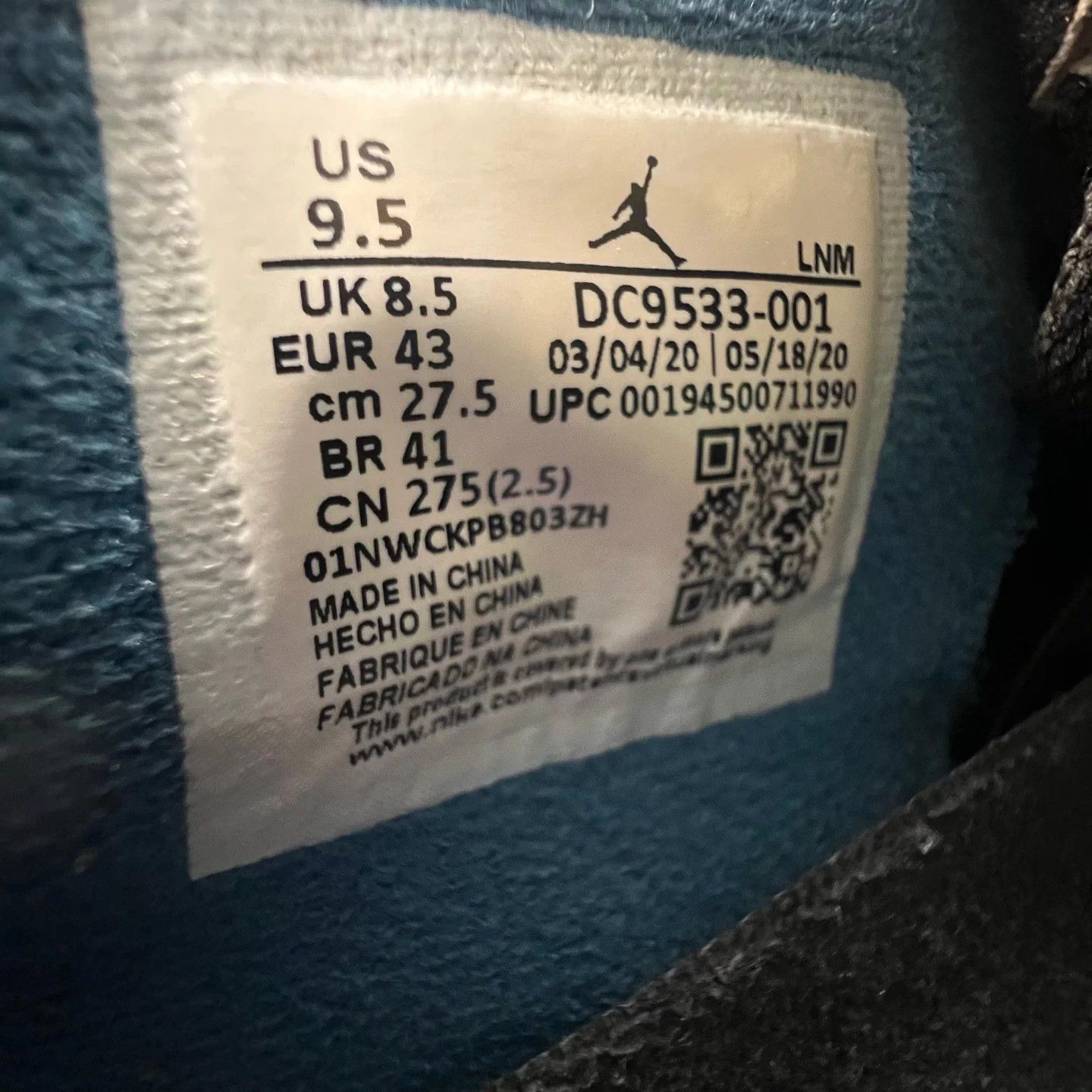 Nike Air Jordan 4 Union Black Blue 43 Mint充新 Size US 10 / EU 43 - 8 Thumbnail