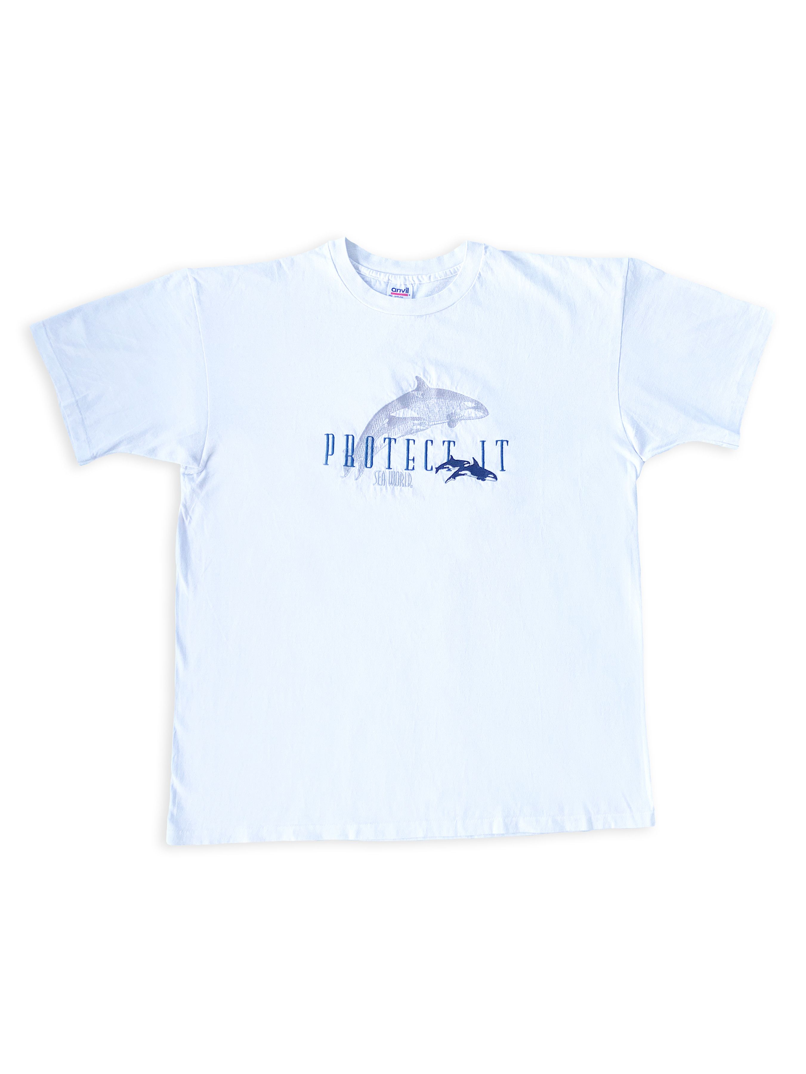 Vintage Vintage 80s 90s SEA WORLD t shirt Single stitch Protect it Size US XXL / EU 58 / 5 - 1 Thumbnail
