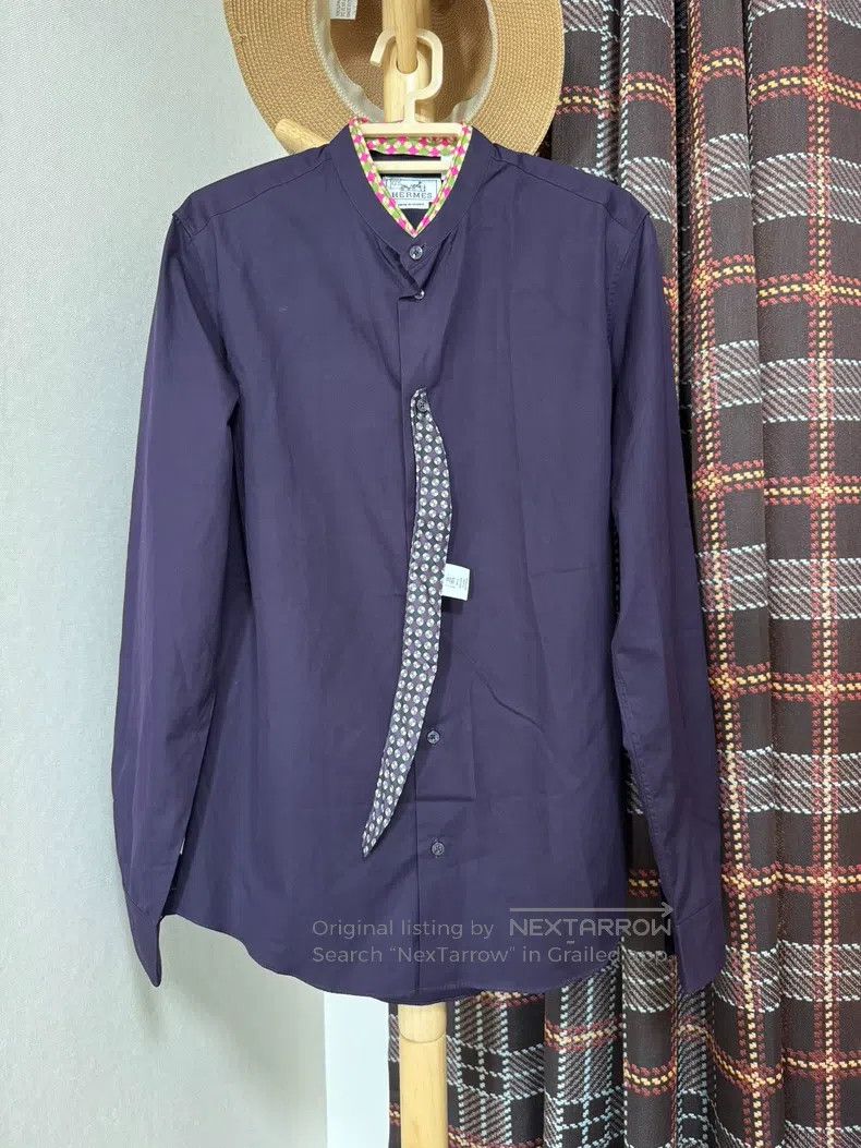Hermes Hermes size 39 Shirt with special collar design, two silk c Size US M / EU 48-50 / 2 - 1 Thumbnail