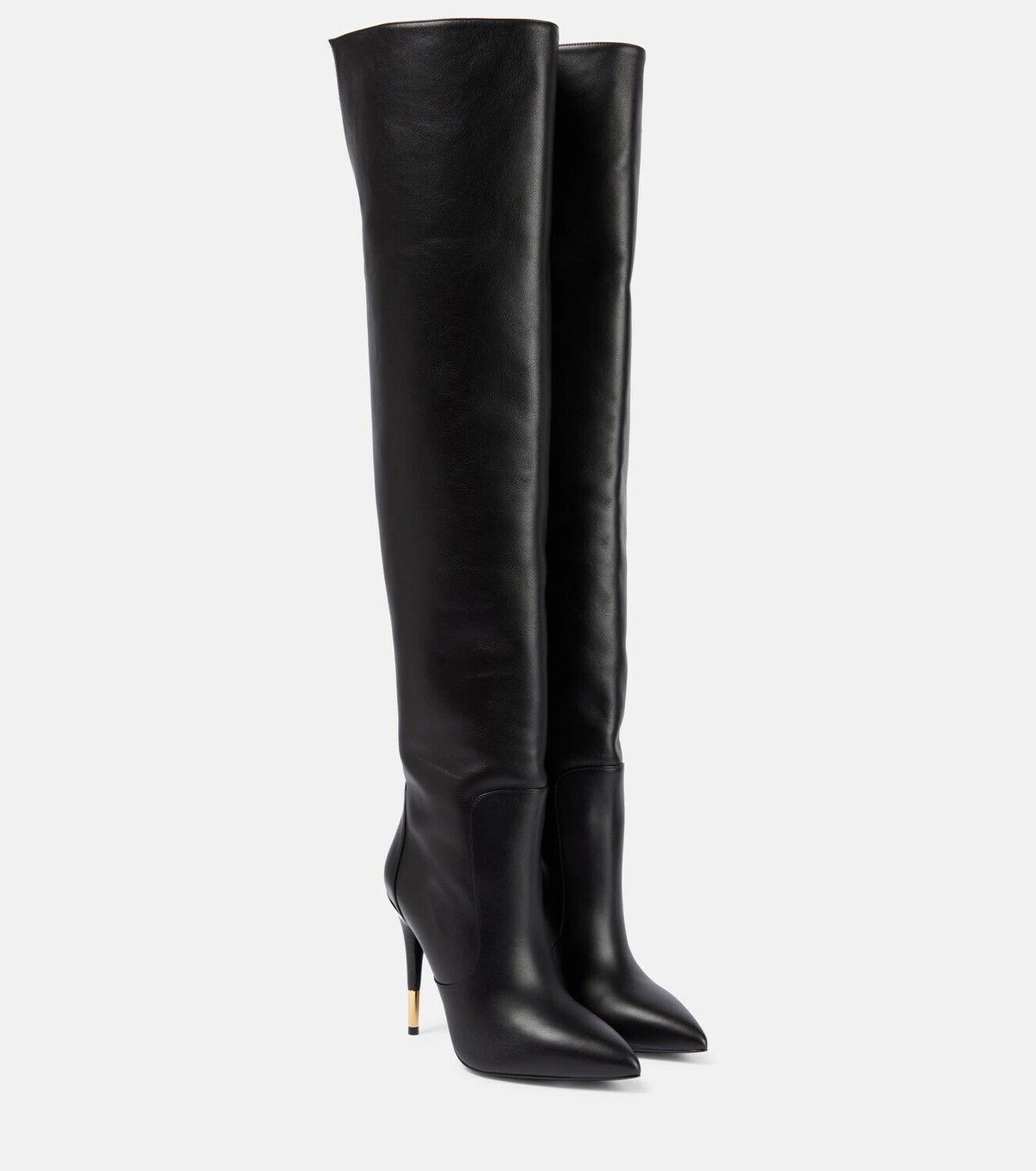 TOM FORD Embellished Leather Over-The-Knee Boots MadeinItaly