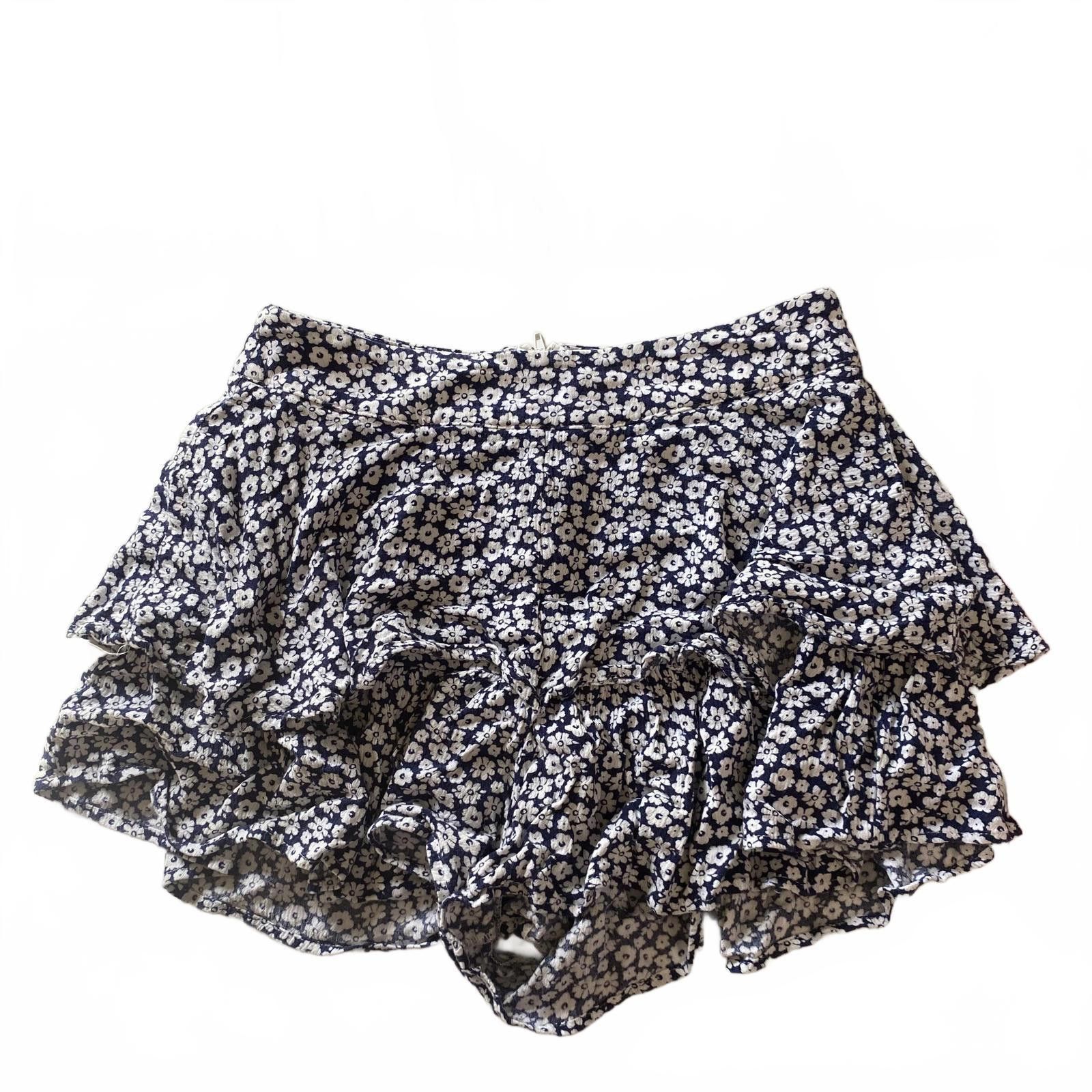 Designer Altard State Blue Floral Mini Skirt XS Size 26" / US 2 / IT 38 - 1 Thumbnail