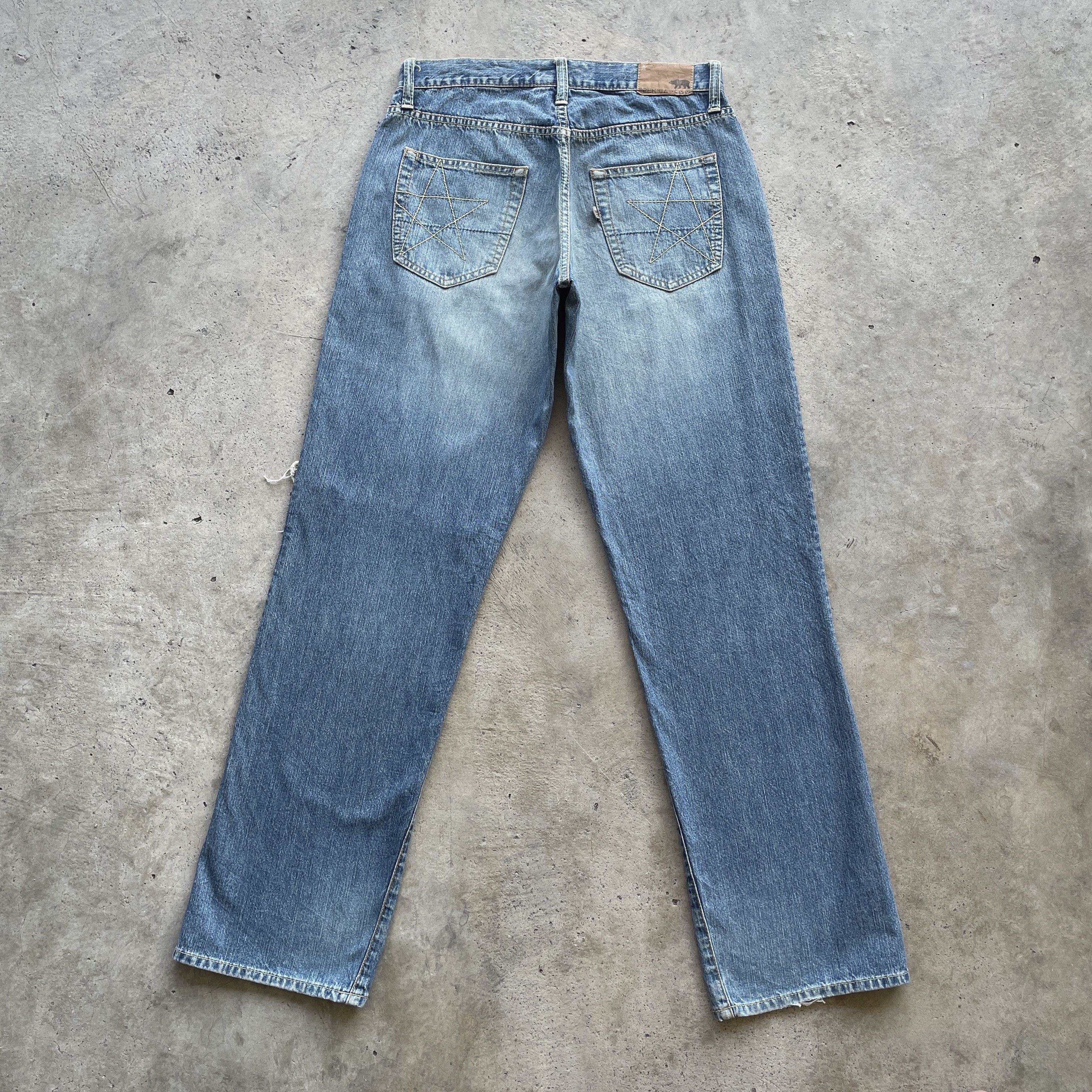 Ezekiel × Japanese Brand × Jean Vintage Ezekie Distressed Fly Button Faded Jeans Denim Pants Size US 30 / EU 46 - 14 Thumbnail