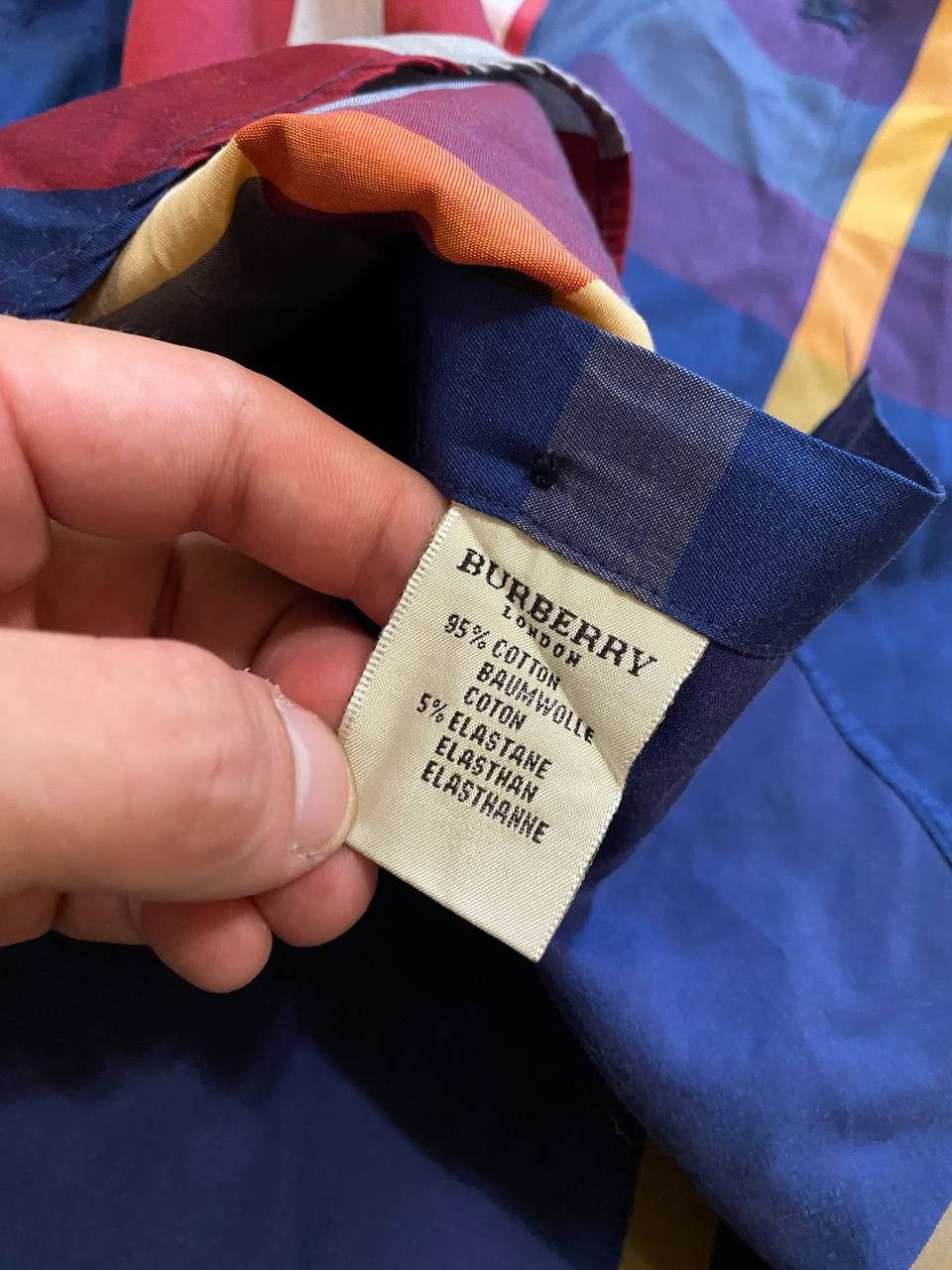 Burberry Burberry Checkered Long Sleeve Shirt VINTAGE Size L / US 10 / IT 46 - 3 Thumbnail
