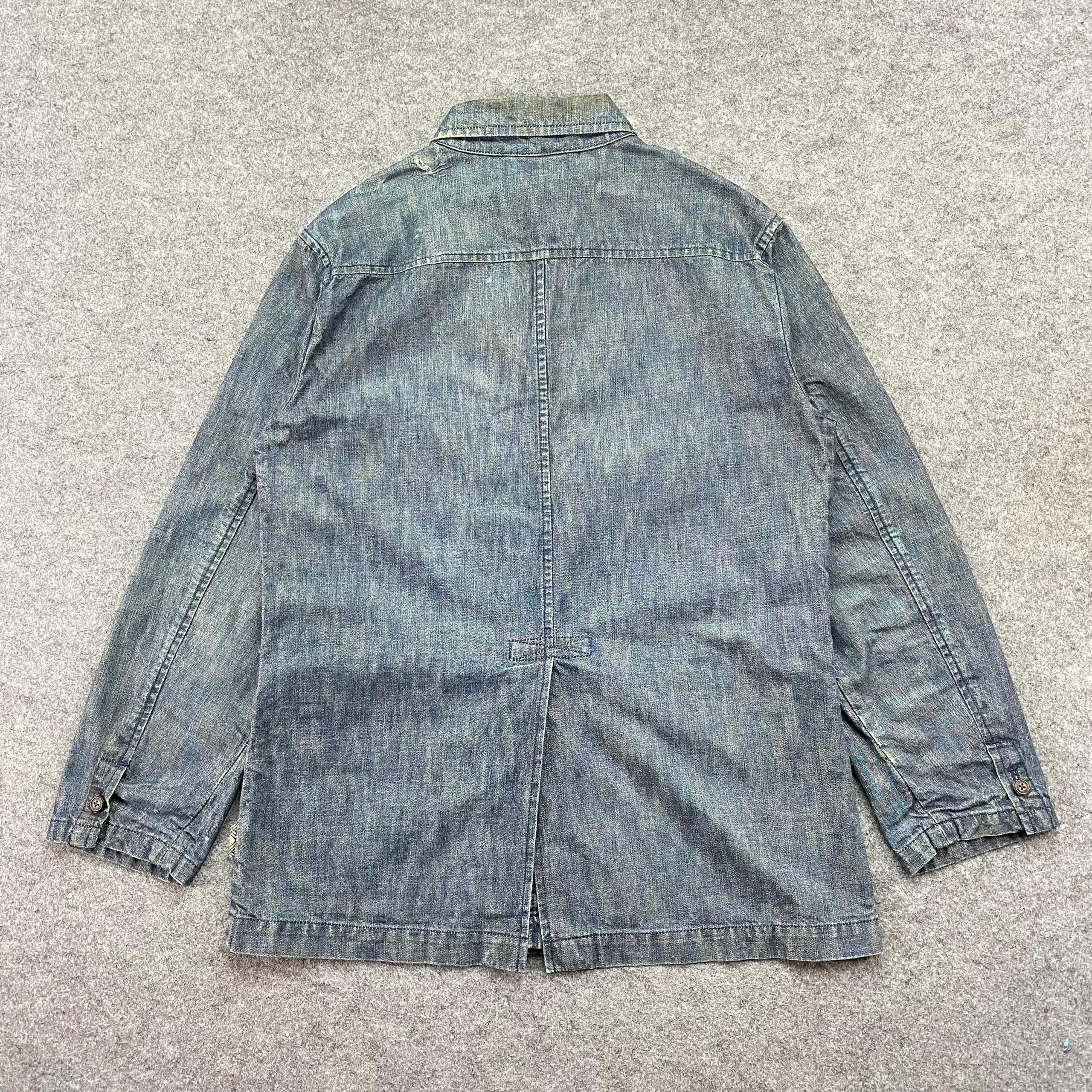 Burberry Vintage Burberry London Denim Workwear Jacket Size US M / EU 48-50 / 2 - 2 Thumbnail