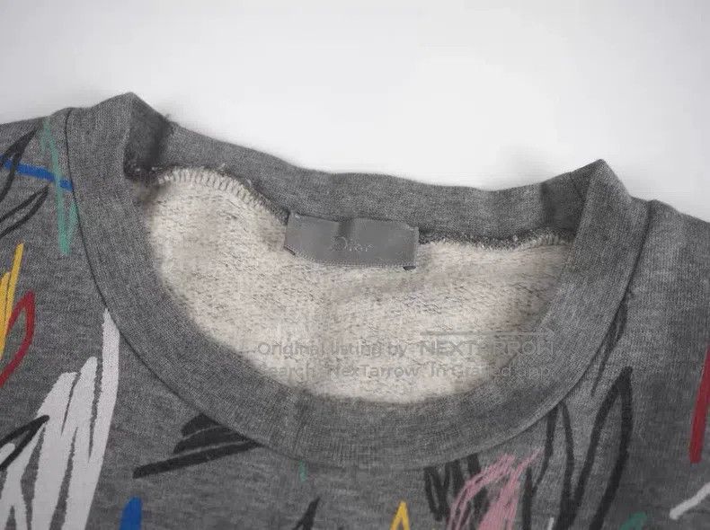 Dior Dior Grey Graffiti Sweatshirt Size M Size US M / EU 48-50 / 2 - 3 Thumbnail