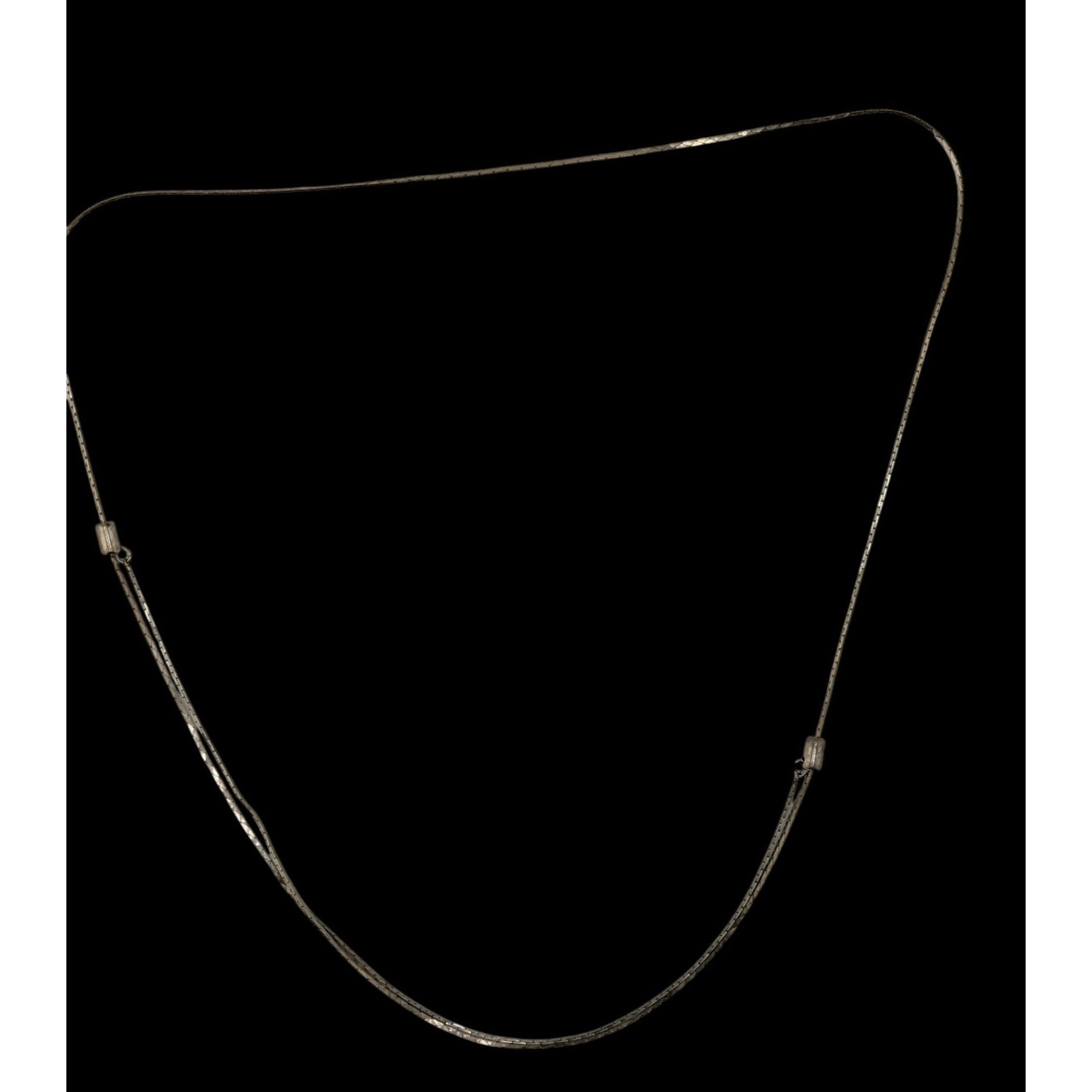 Other Vintage Adjustable 20" Silver-Tone Chain Necklace Size ONE SIZE - 4 Thumbnail