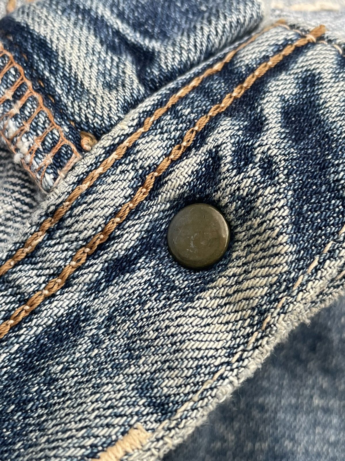Lee × Vintage Vintage Lee Union Made Faded Distresed Denim Size US 36 / EU 52 - 17 Thumbnail