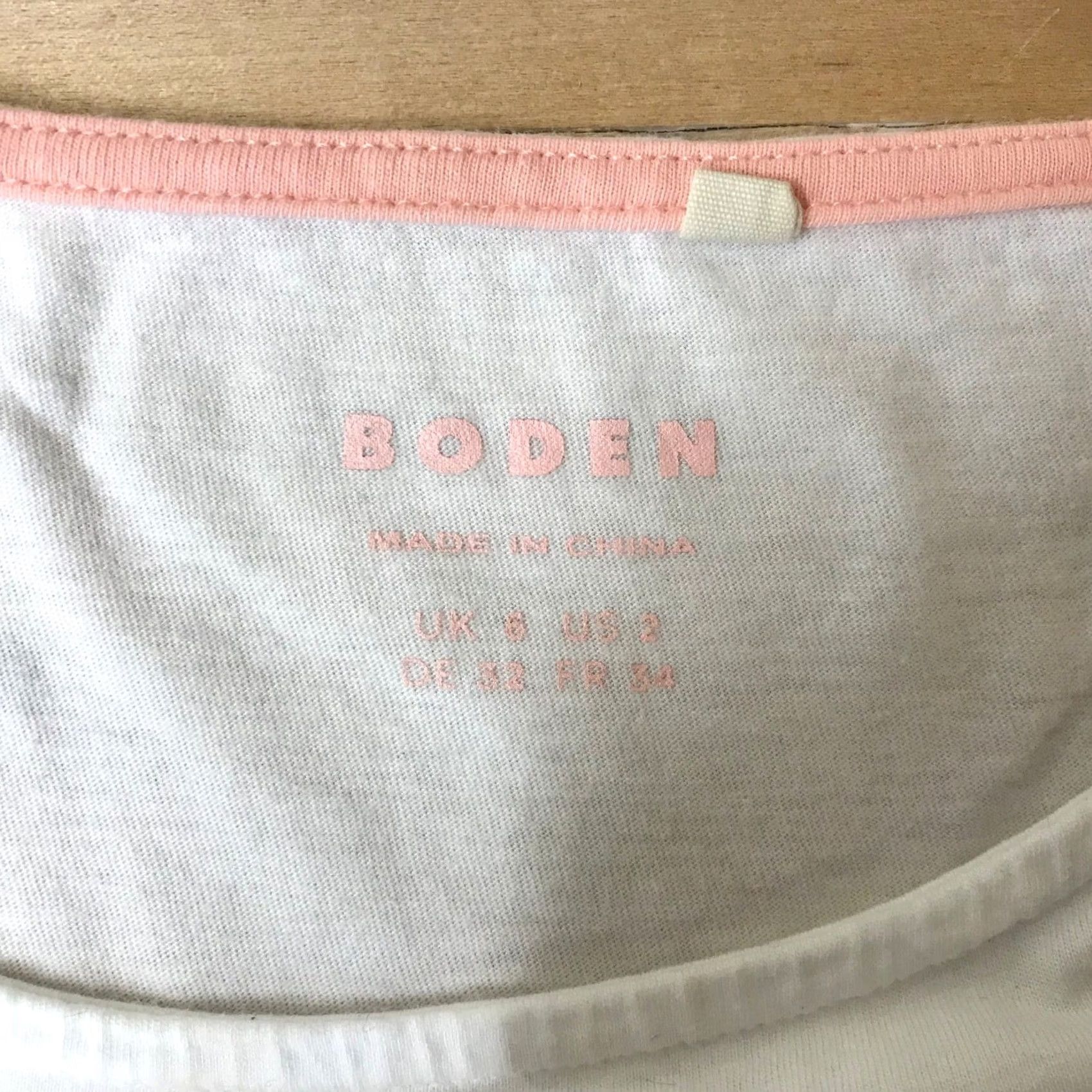 Boden Boden White Long Sleeve Crew Neck Rainbow Stripe T Shirt Women's Size 2 Size XS / US 0-2 / IT 36-38 - 7 Thumbnail