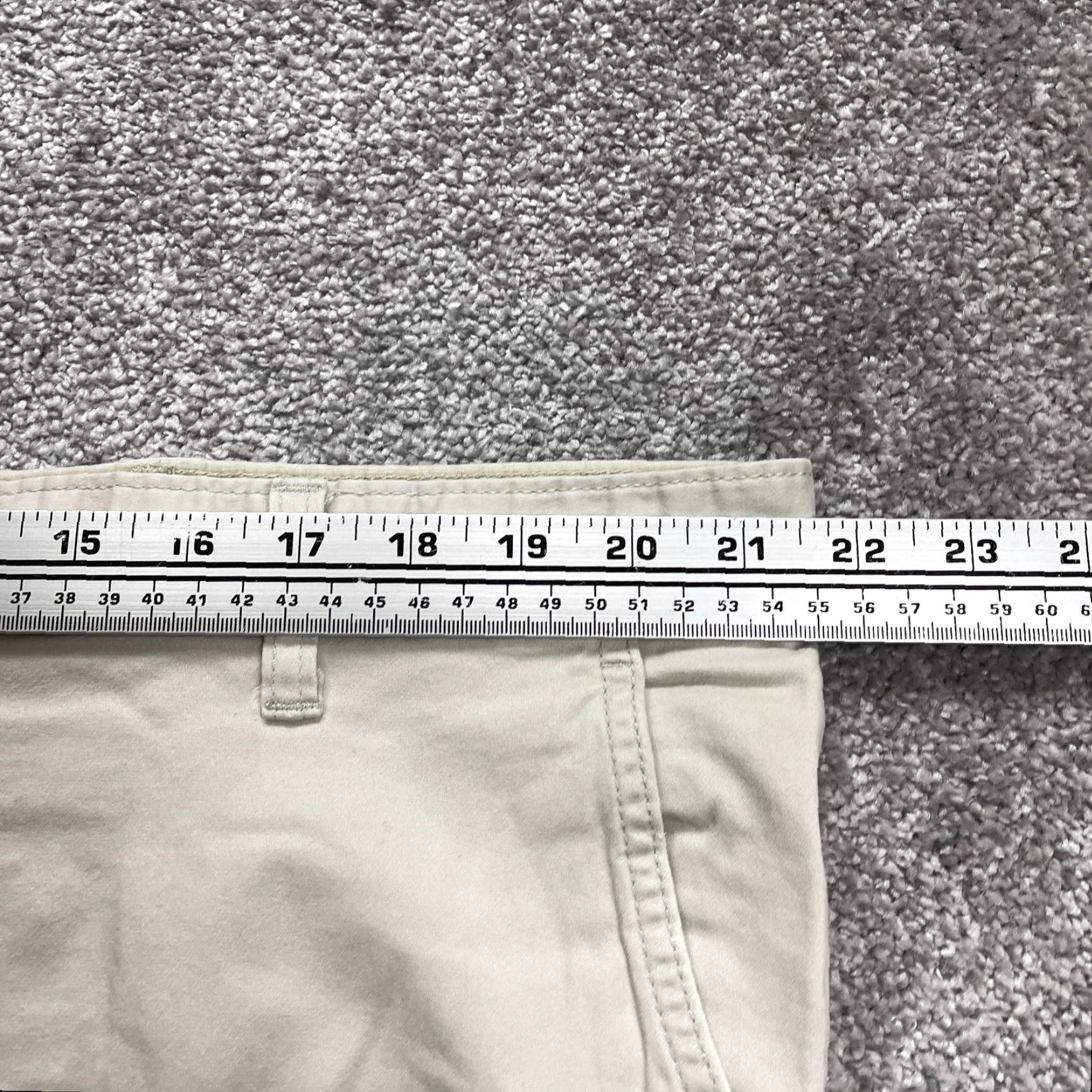 George George Shorts Mens 42 Beige Chino Cotton 9" Inseam Button Casual Size US 42 / EU 58 - 6 Thumbnail