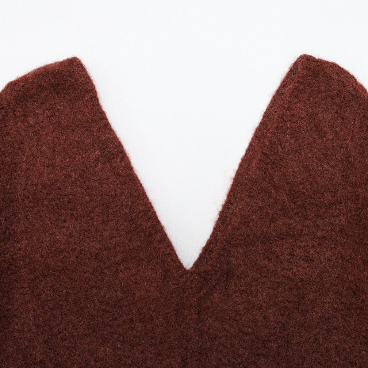 Sezane Sezane Kid Mohair Sweater Open V neck Size S / US 4 / IT 40 - 7 Thumbnail