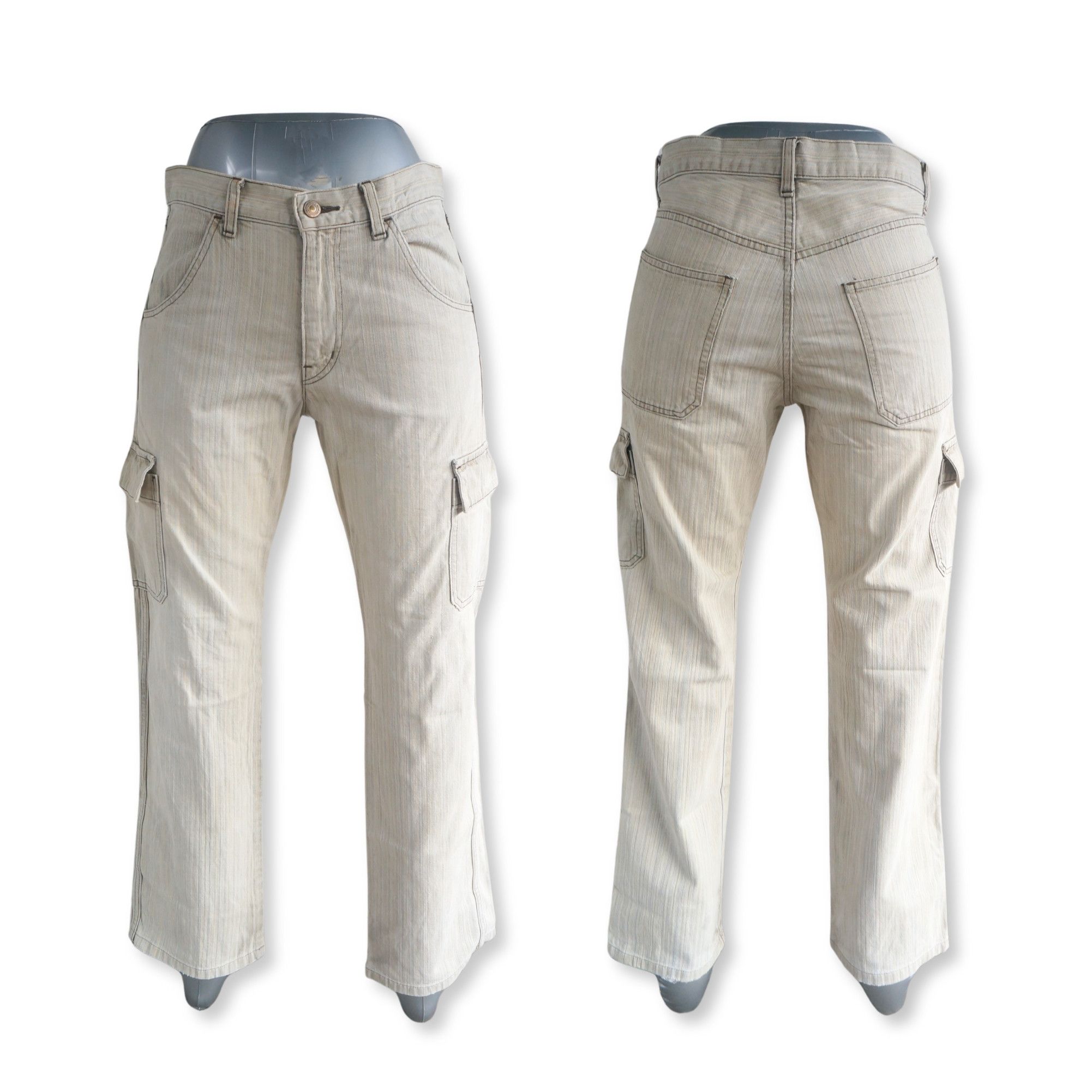 BIGI RADMESS Hickory Striped Denim Cargo Size US 31 - 3 Thumbnail