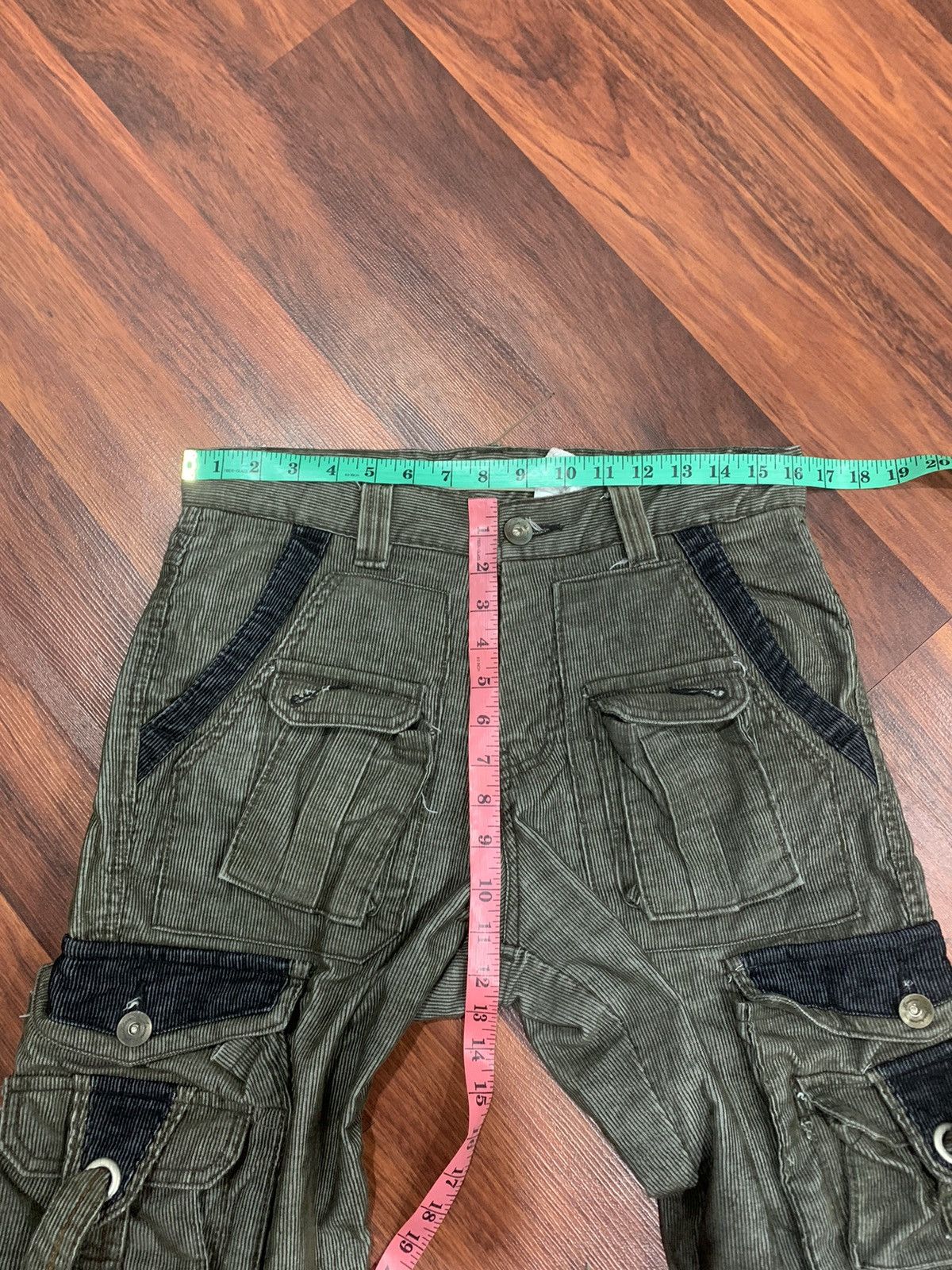 If Six Was Nine × Le Grande Bleu (L.G.B.) Blue Luis Corduroy Multipocket Cargo Pants Size US 33 - 6 Thumbnail