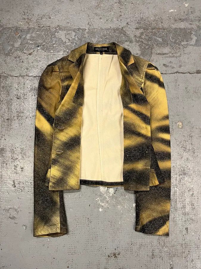 Roberto Cavalli FW2000 Roberto Cavalli Savage Black & Yellow Blazer Jacket Size M / US 6-8 / IT 42-44 - 8 Thumbnail