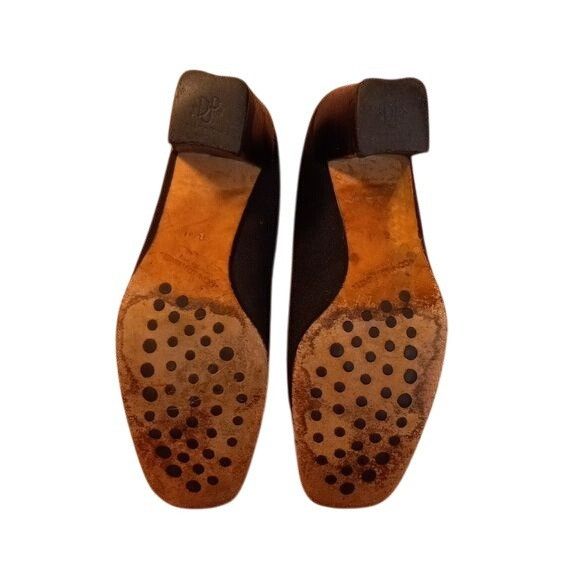 Donald Pliner Donald J Pliner Size 8.5M Women's Black Square-Toe Slip-On S Size US 8.5 / IT 38.5 - 5 Thumbnail