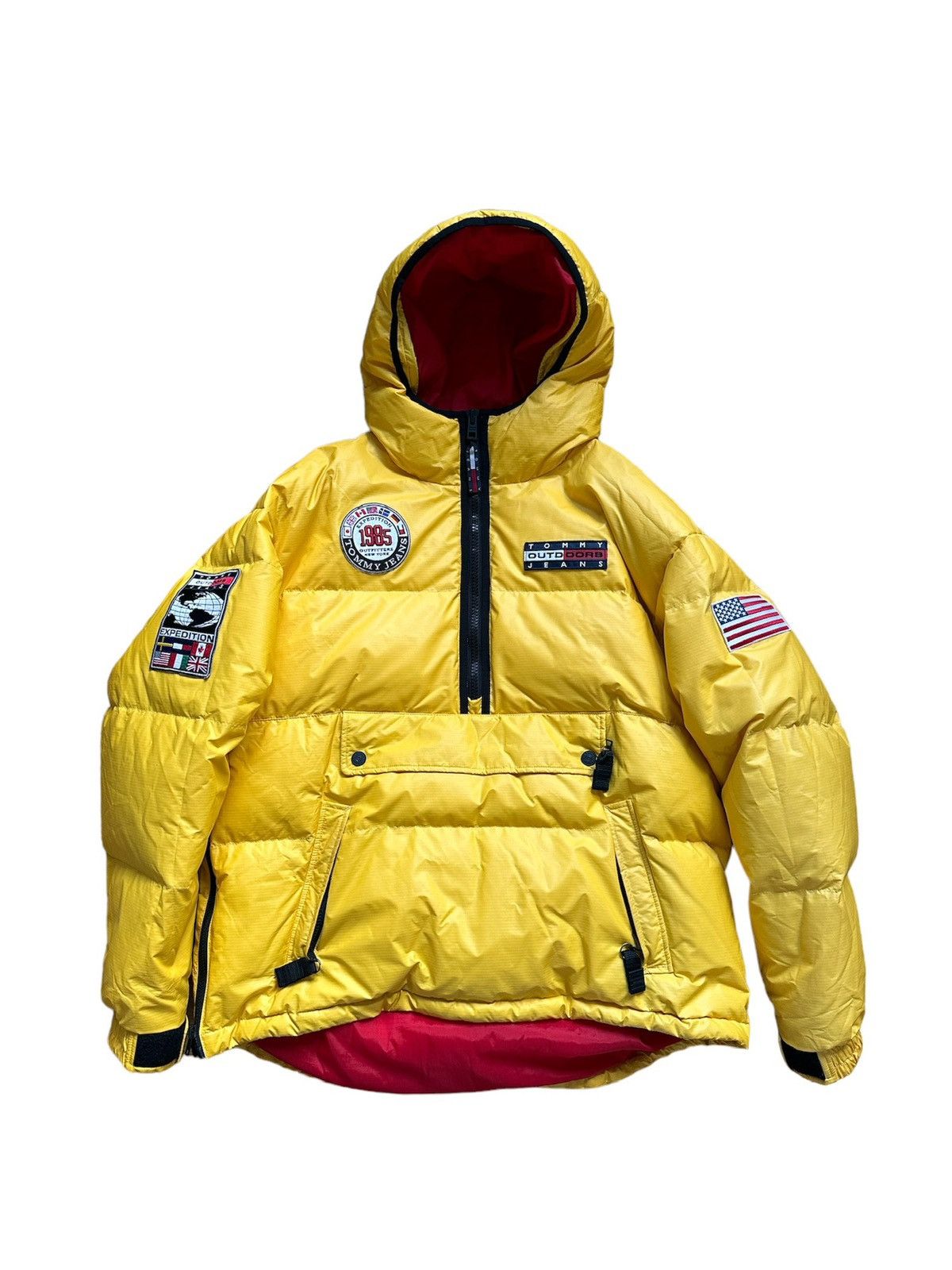 image of Outdoor Life x Tommy Jeans Outdoors Expedition Anorak Down Jacket in Yellow, Men's (Size Medium)