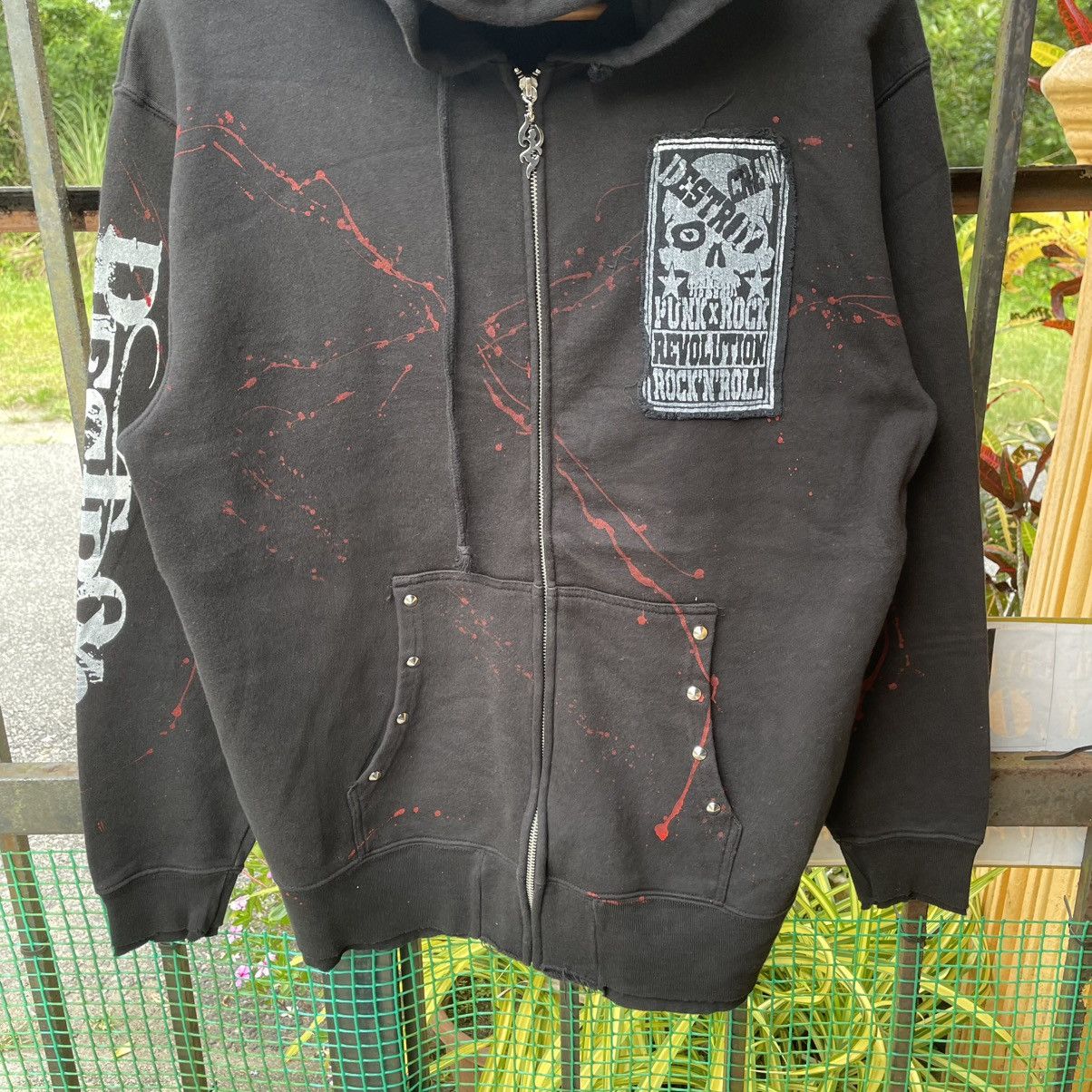 Dream And Destroy × Japanese Brand 🔥🇯🇵Destroy Big Skull Punk Bondage Full Zipper Sweater Hoodie Size US M / EU 48-50 / 2 - 7 Thumbnail