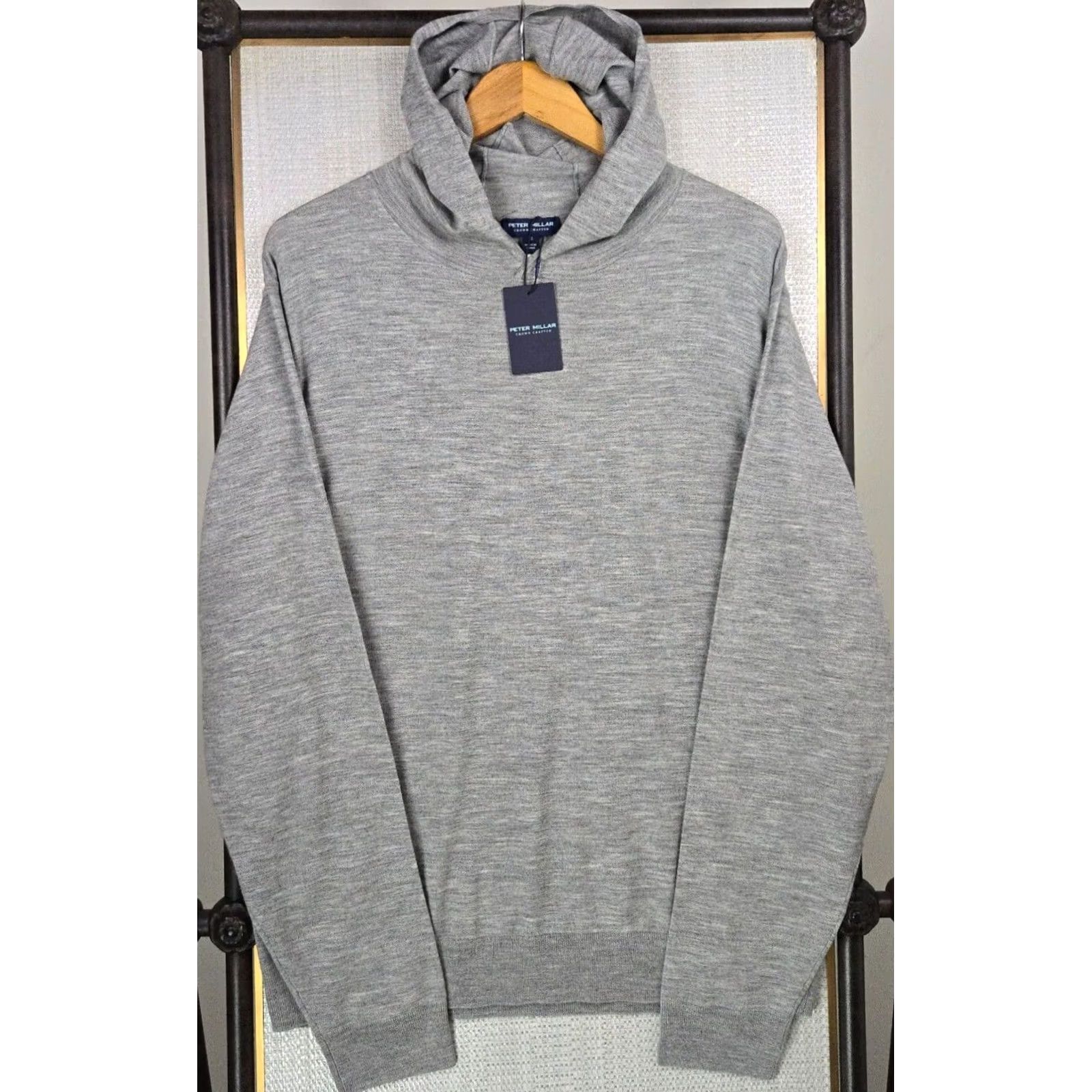 Peter Millar Peter Millar Excursionist Merino Wool Hooded Sweater XL Mens Gray Size US XL / EU 56 / 4 - 2 Thumbnail