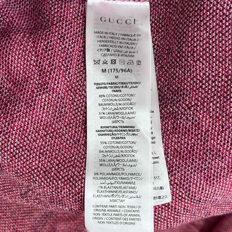 Gucci Gucci Pink heart full-print knitted cardigan jacket 2506-Ne Size M / US 6-8 / IT 42-44 - 6 Thumbnail