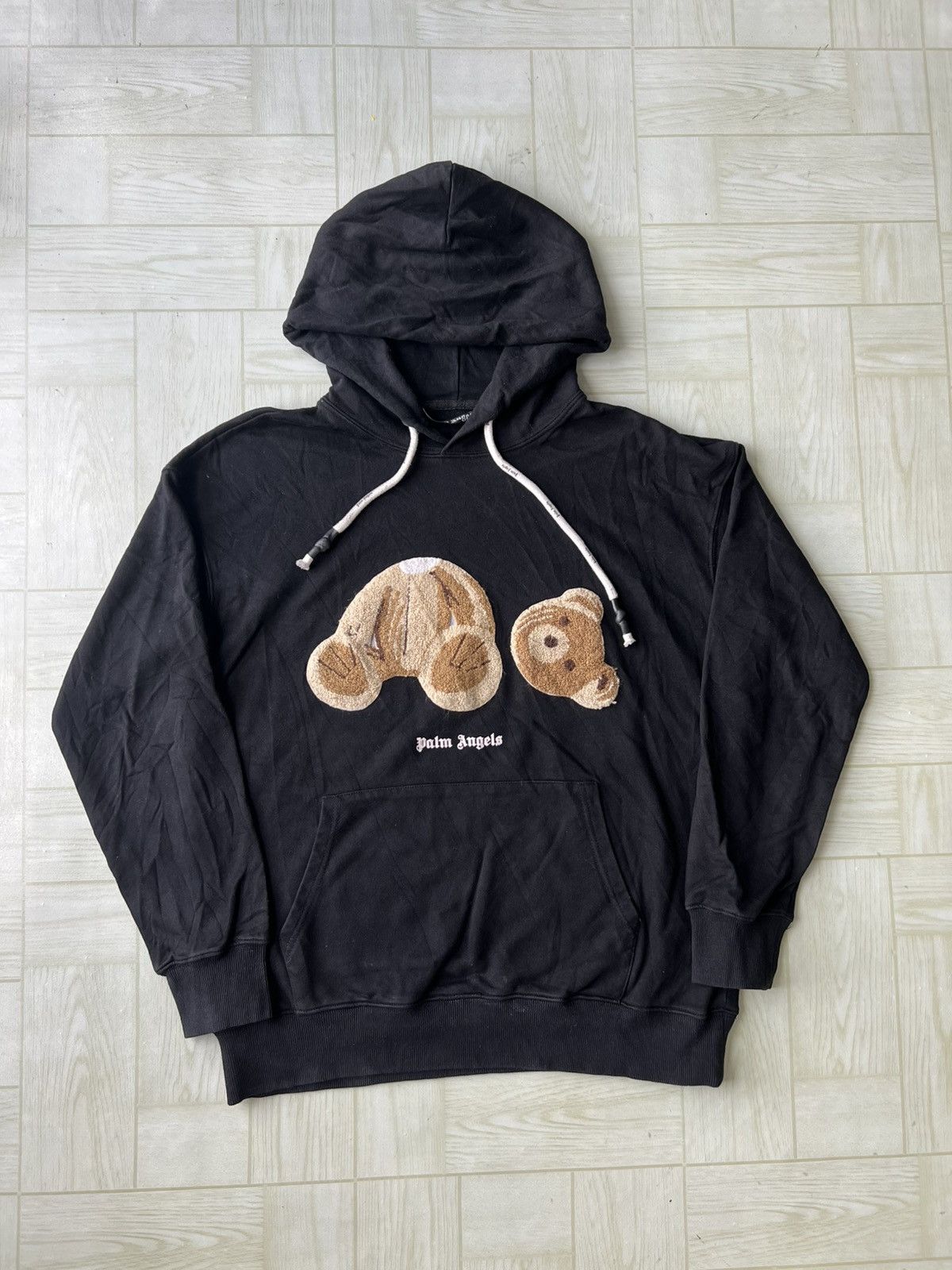 Palm Angels Iconic Palm Angels Broken Bear Embellished Oversized Hoodie Size US XL / EU 56 / 4 - 1 Thumbnail