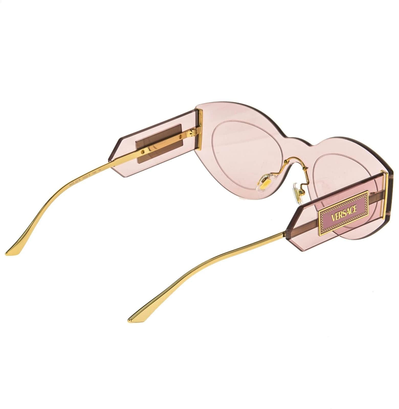 Versace VERSACE VE2276 DAMIER PLAQUE 2276 Pink Unisex Mask Sunglass Size ONE SIZE - 2 Thumbnail