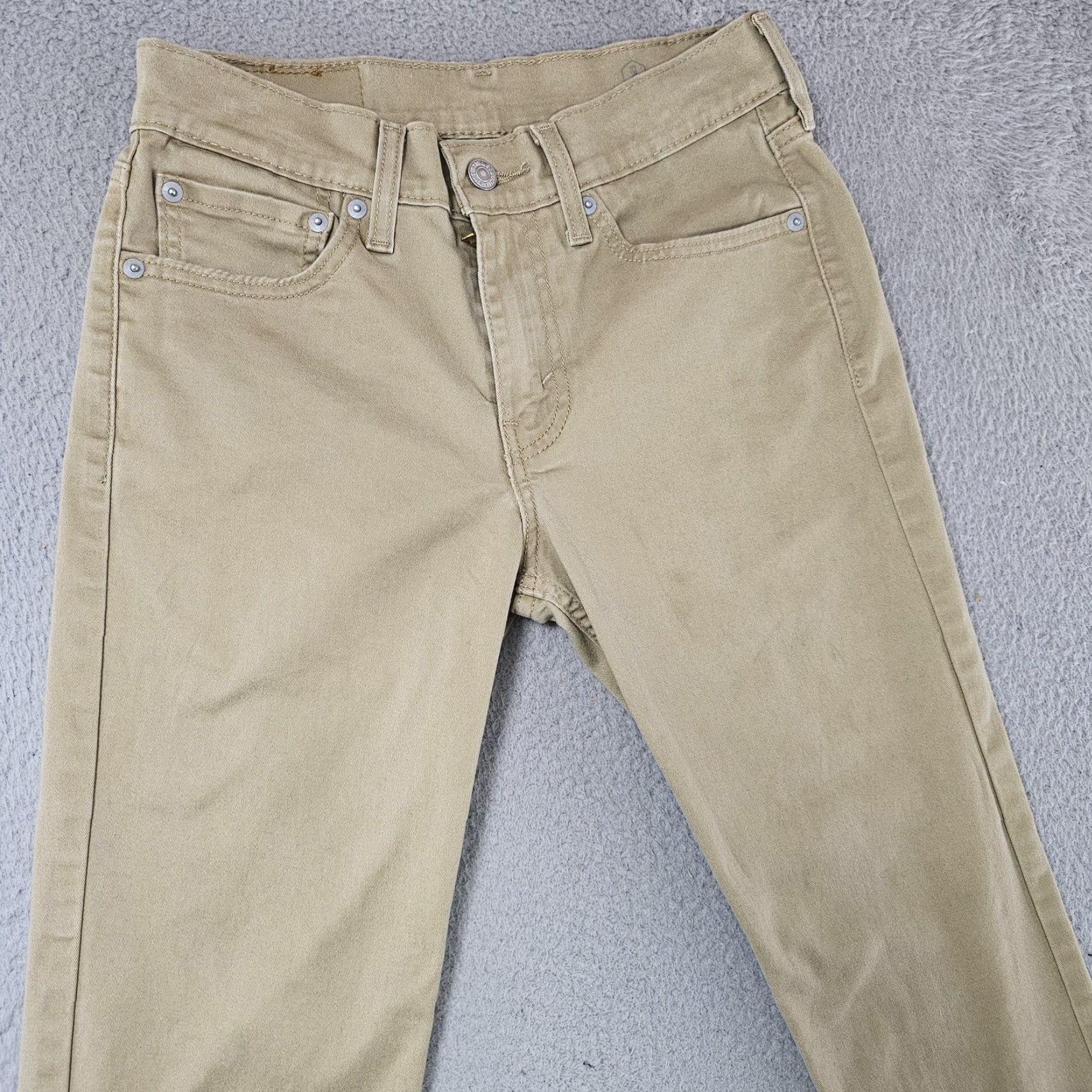 Levi's VINTAGE not used since No; Levi's 511 Jeans Mens Slim Straight Beigy Beige 28x27 Regular 5-Pocket Denim Pants Size US 28 / EU 44 - 2 Thumbnail
