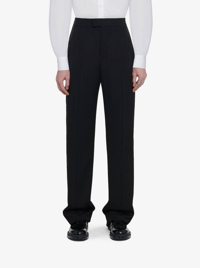 Alexander McQueen o1srvl11e0226 Wide Leg Tuxedo Trousers In Black Size US 34 / EU 50 - 5 Thumbnail