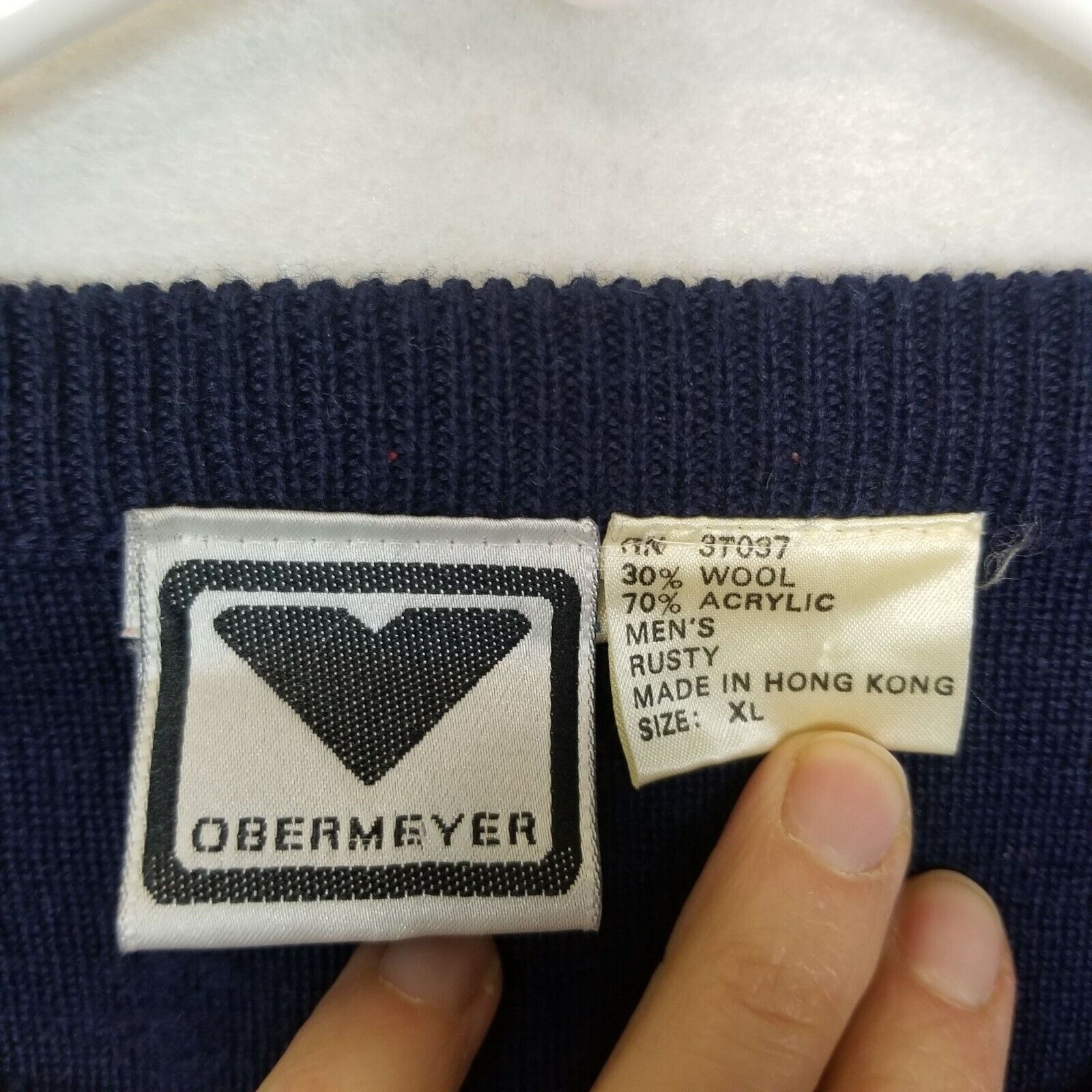 Obermeyer Vintage Obermeyer Mens Rusty Wool Grandpa Sweater Size XL Size US XL / EU 56 / 4 - 6 Thumbnail