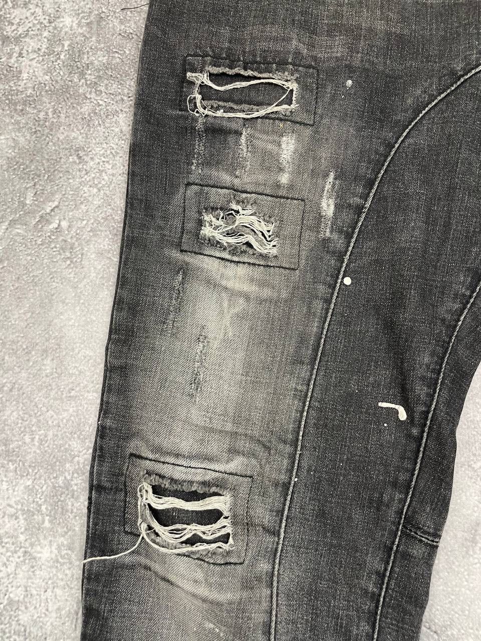 Dsquared2 Dsquared2 Men Black Distressed Denim Jeans Pants Slim Fit Size US 32 / EU 48 - 8 Thumbnail