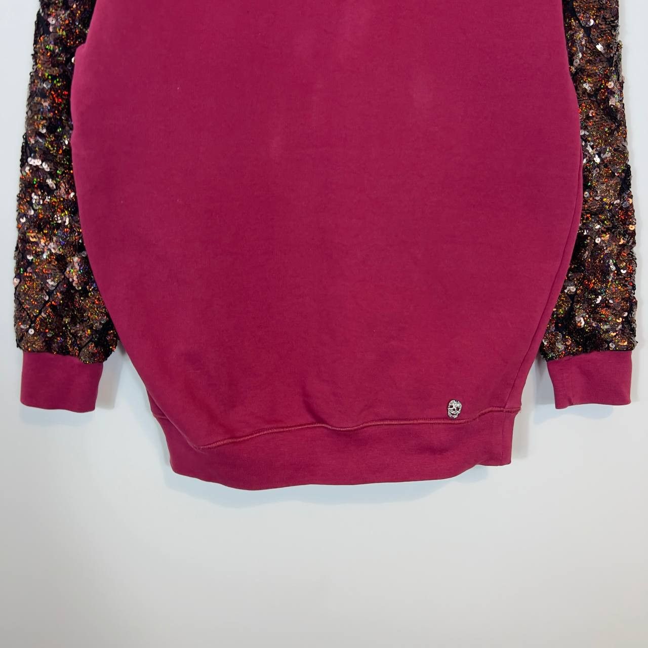 Philipp Plein Philipp Plein Women’s Sweatshirt Size M Burgundy Long Sleeve Size M / US 6-8 / IT 42-44 - 3 Thumbnail