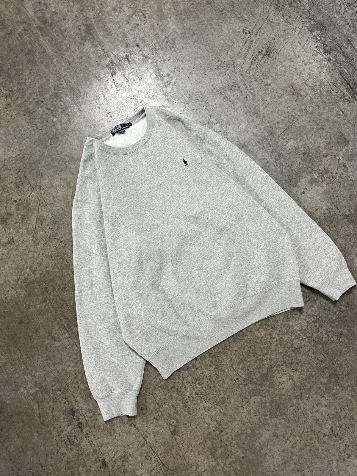 Polo Ralph Lauren × Vintage Polo Ralph Lauren vintage Heather grey crewneck preppy hype Size US L / EU 52-54 / 3 - 1 Thumbnail