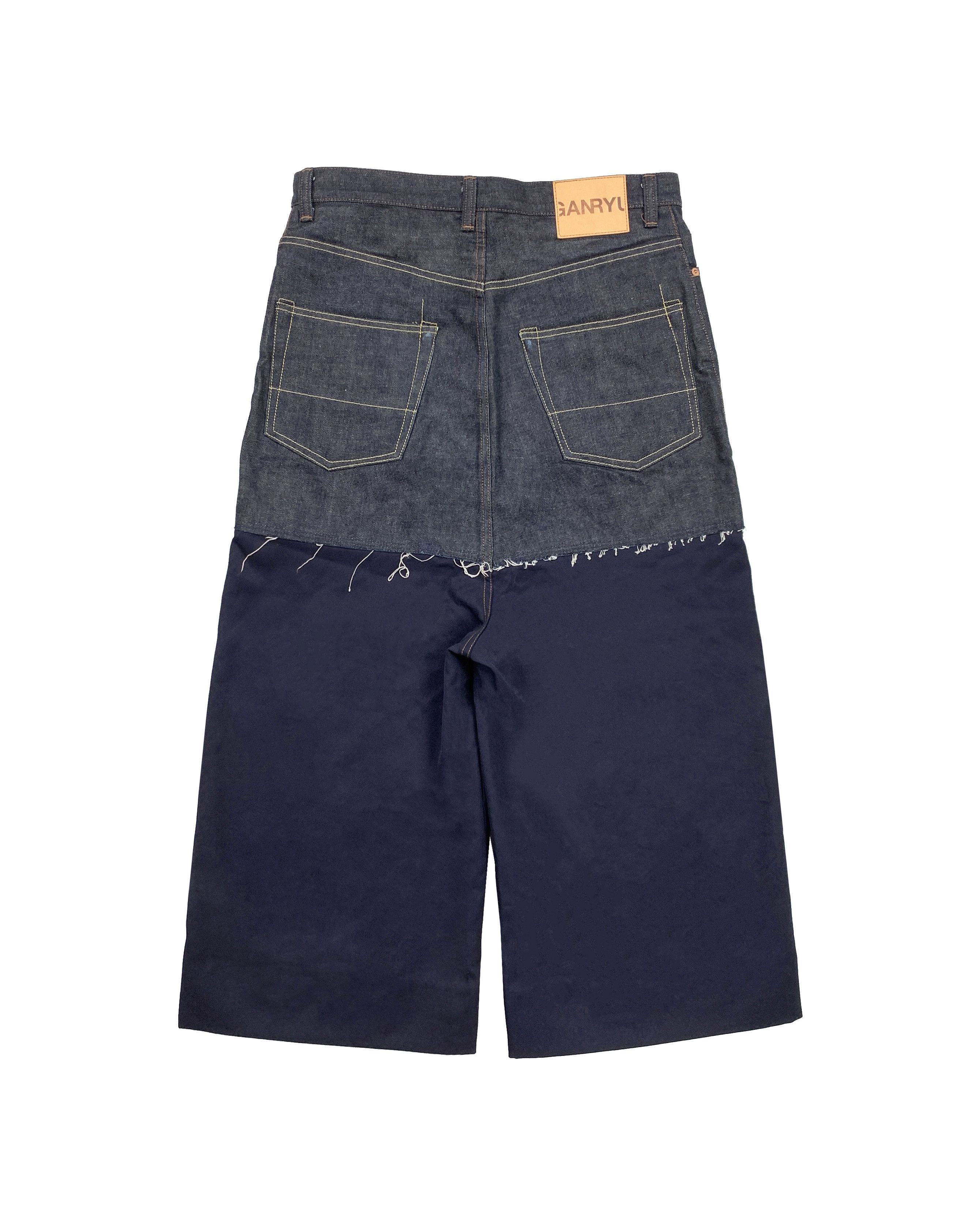Comme des Garcons × Comme des Garcons Homme Plus × Ganryu 2016 Hybrid Cropped Pants / Oversized Shorts Size US 32 / EU 48 - 2 Thumbnail