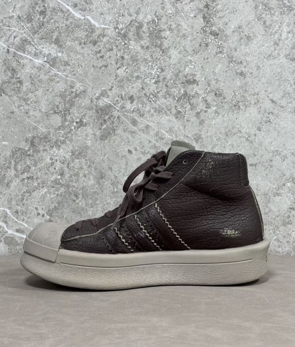 Rick Owens Rick Owens x Adidas Superstar Platform Sneakers Size US 7.5 / EU 40-41 - 4 Thumbnail