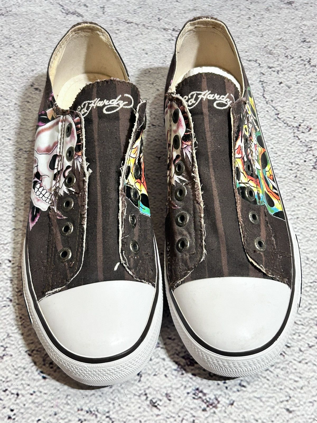 Ed Hardy Ed Hardy Brown Sneakers Slip Vintage Y2K avant garde Size US 10.5 / EU 43-44 - 9 Thumbnail