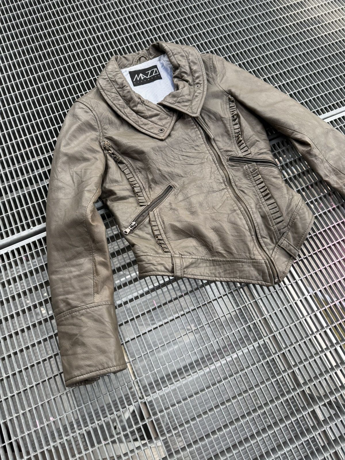 Leather Avamt-garde Leather Distracted Jacket Size M / US 6-8 / IT 42-44 - 3 Thumbnail