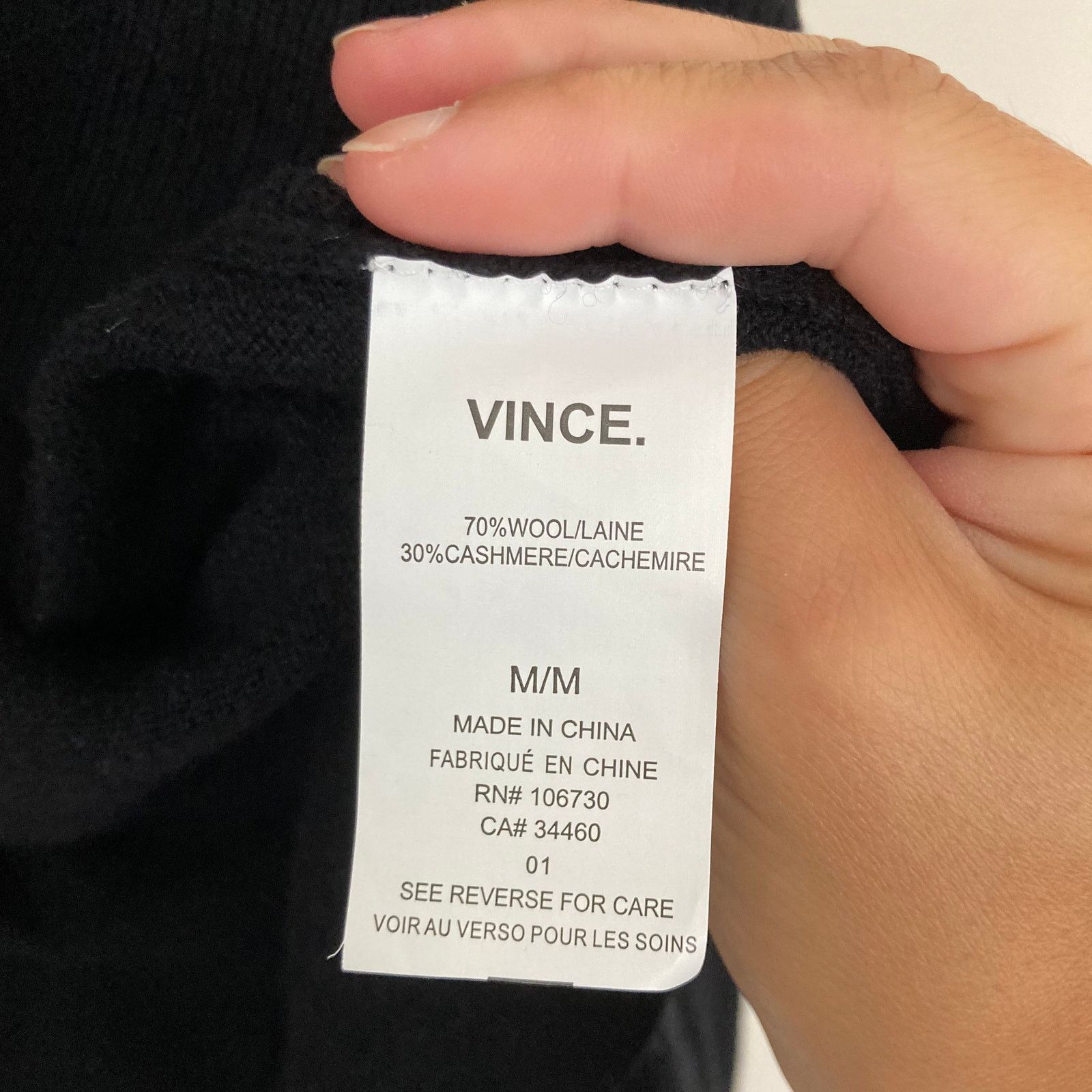Vince Vince Black Wool Cashmere Sleeveless Cardigan Sz M Size M / US 6-8 / IT 42-44 - 6 Thumbnail