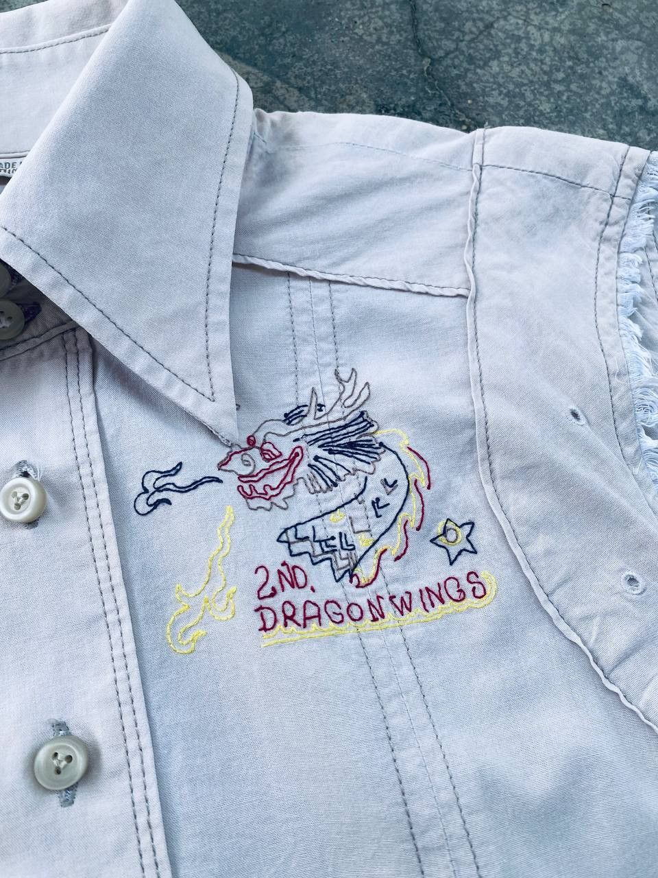 Diesel Vintage Diesel Dragon Wings Sleevelees Button Ups Size US M / EU 48-50 / 2 - 12 Thumbnail