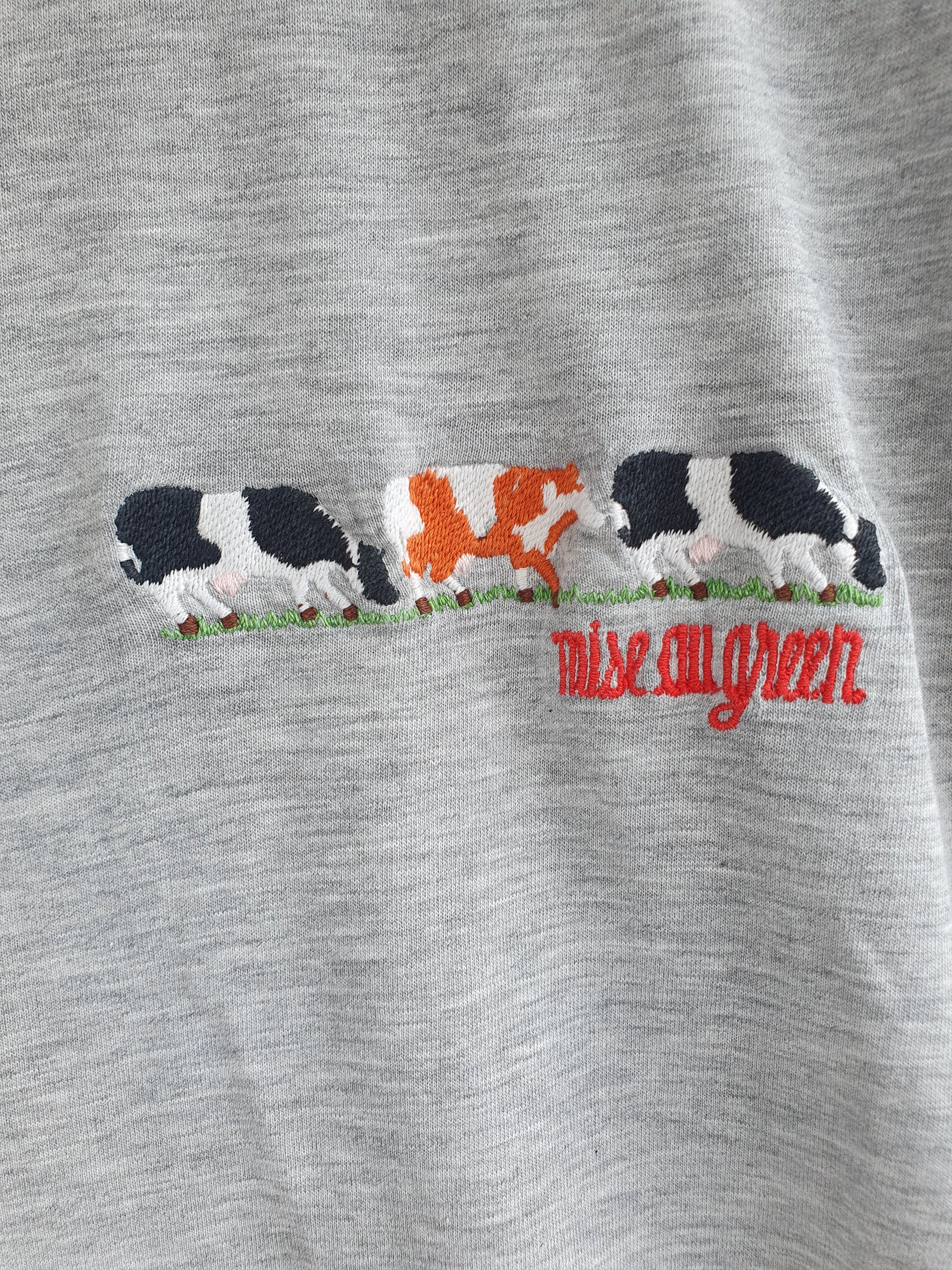Vintage Mise Au Green Three Cows Embroidery Made in France tee XL Size US XL / EU 56 / 4 - 2 Thumbnail