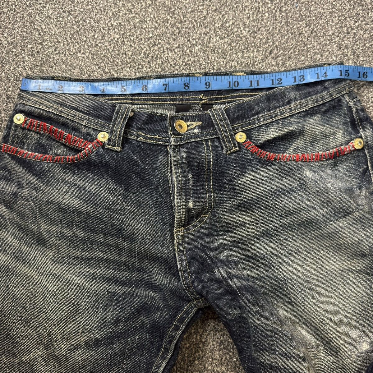 semanticdesign 90s Japanese Brand Semantic Design Distressed Studded Denim Size US 30 / EU 46 - 18 Thumbnail