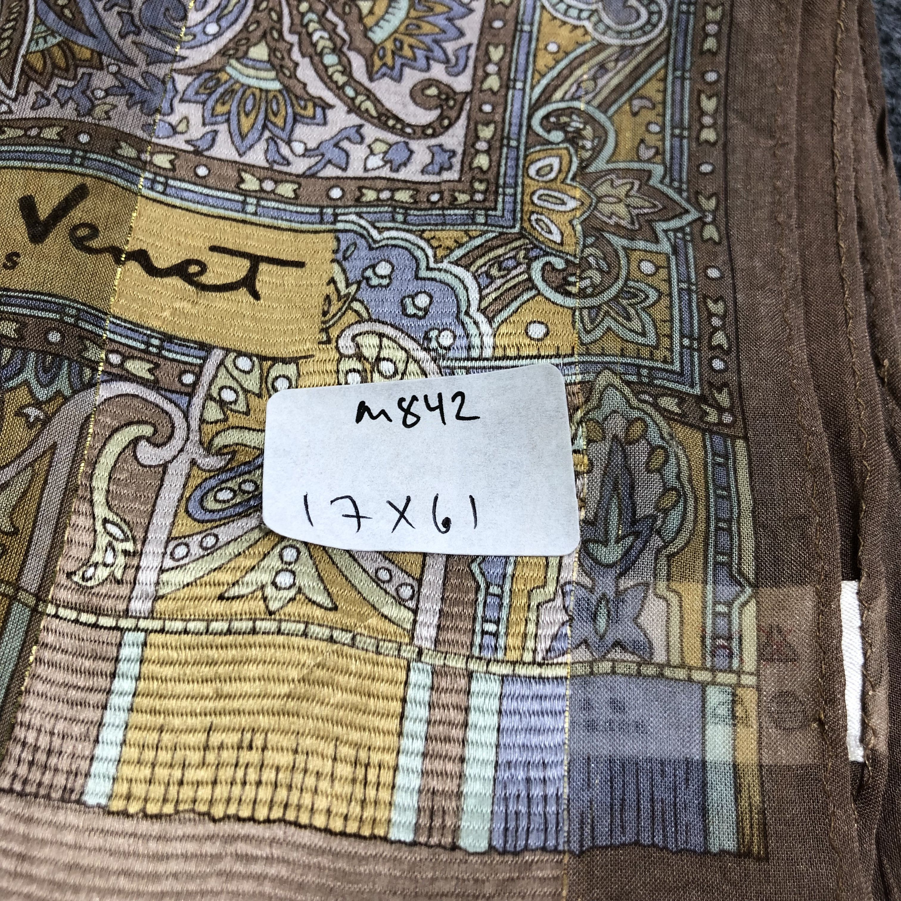 Vintage Philippe Venet Paisley Silk Stole Silk Scarf M842 Size ONE SIZE - 10 Thumbnail