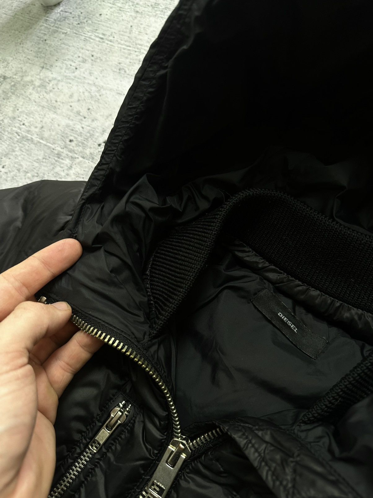 Diesel Vintage Diesel Y2K Nylon Down Puffer Coat Winter Jacket Size XS / US 0-2 / IT 36-38 - 5 Thumbnail