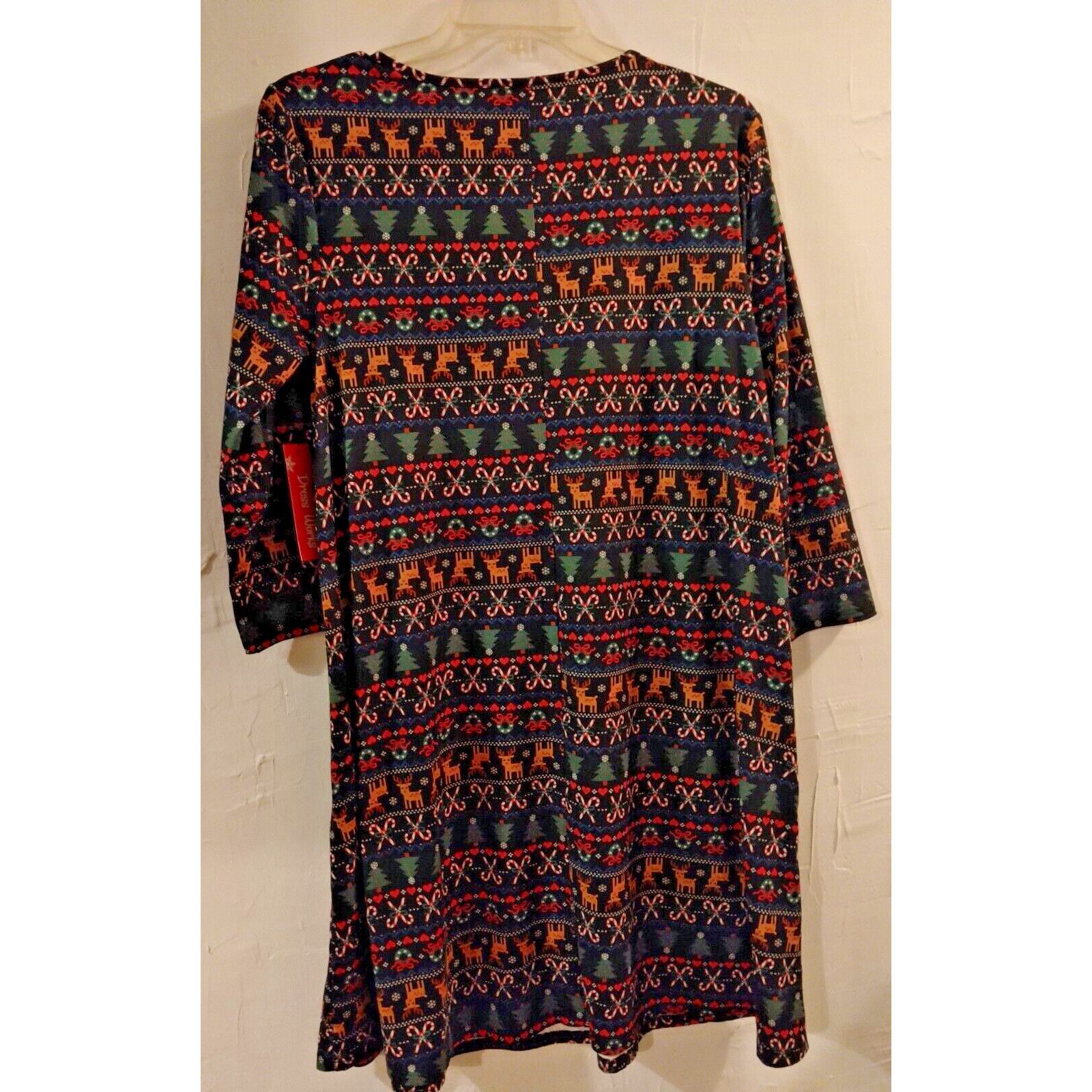 The Unbranded Brand Dress Works Ladies Christmas Reindeer Canes Medium Dress Size M / US 6-8 / IT 42-44 - 4 Thumbnail