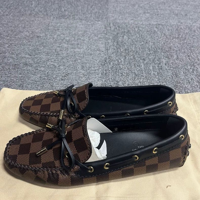 Louis Vuitton Louis Vuitton Brown checkerboard full of logo low-top casu Size US 5 / EU 37 - 3 Thumbnail