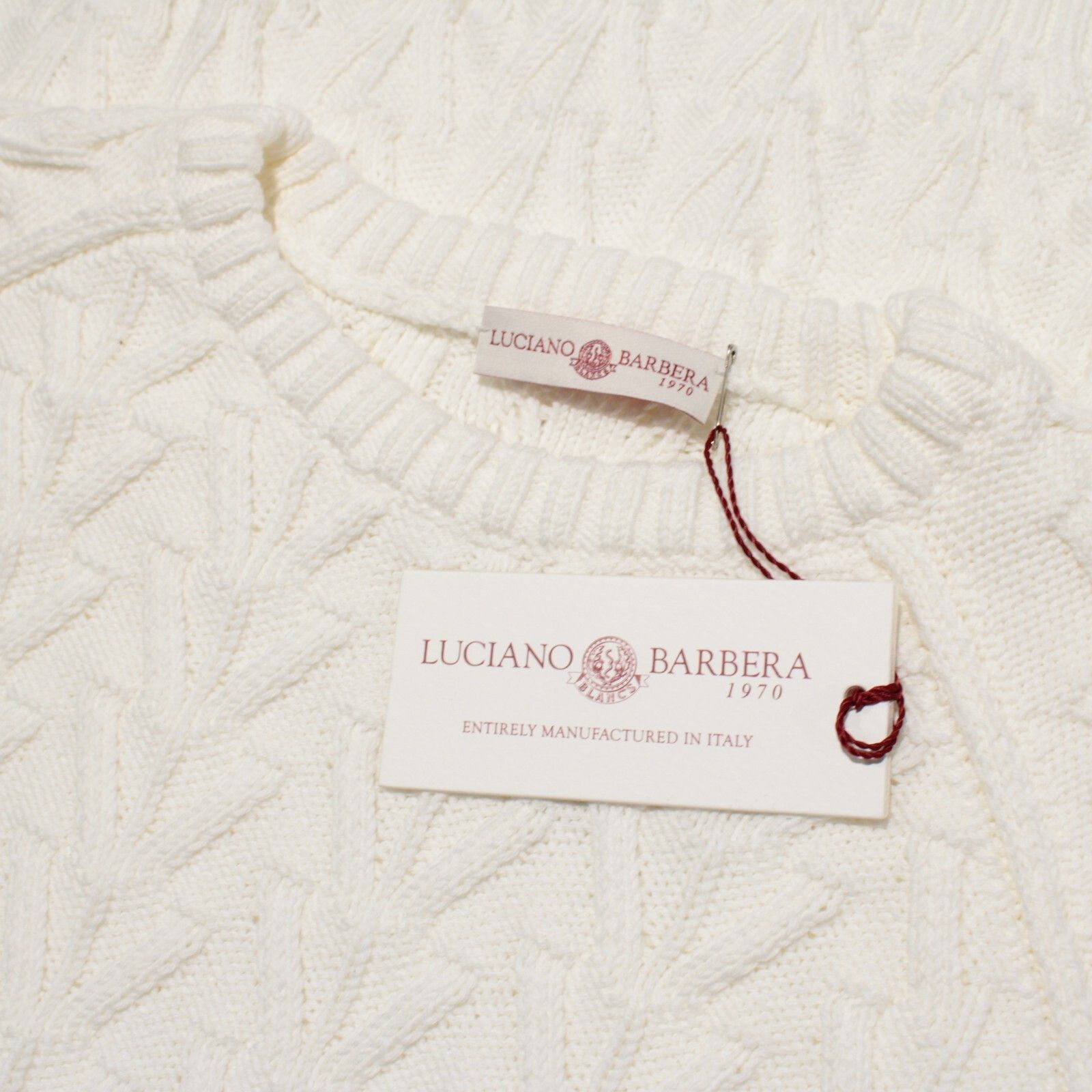 Luciano Barbera Sweater Size US M in White
