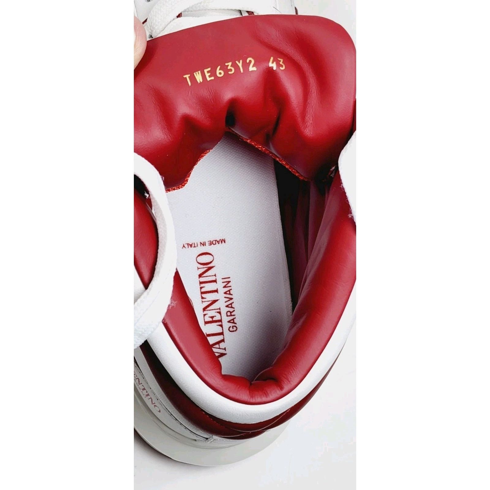 Valentino Valentino Garavani Sneakers Men Leather White/Red US 10. Size US 10 / EU 43 - 9 Thumbnail