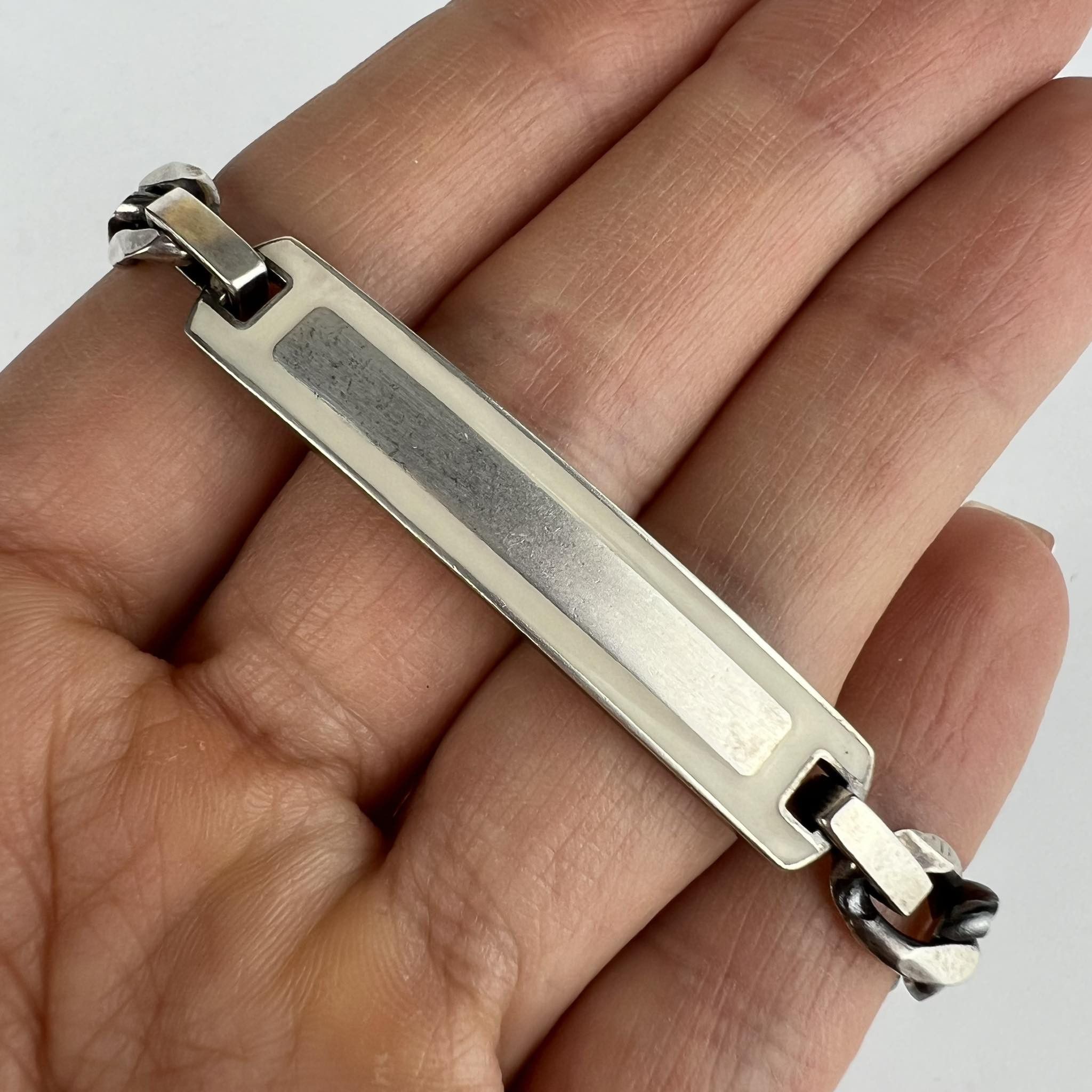 Vintage Vintage Sterling Silver 925 Chain Bracelet Marked 19 gr Size ONE SIZE - 8 Thumbnail