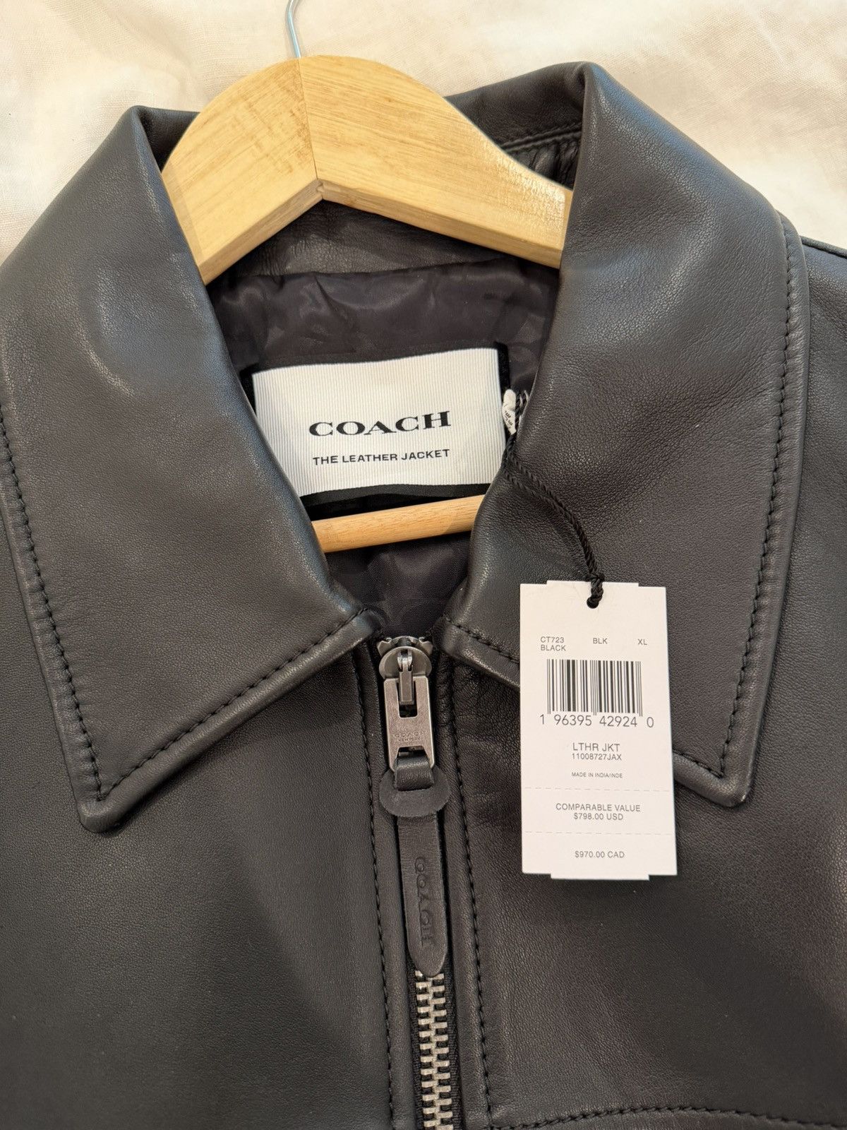 Coach Coach Leather Jacket Size US XL / EU 56 / 4 - 4 Thumbnail